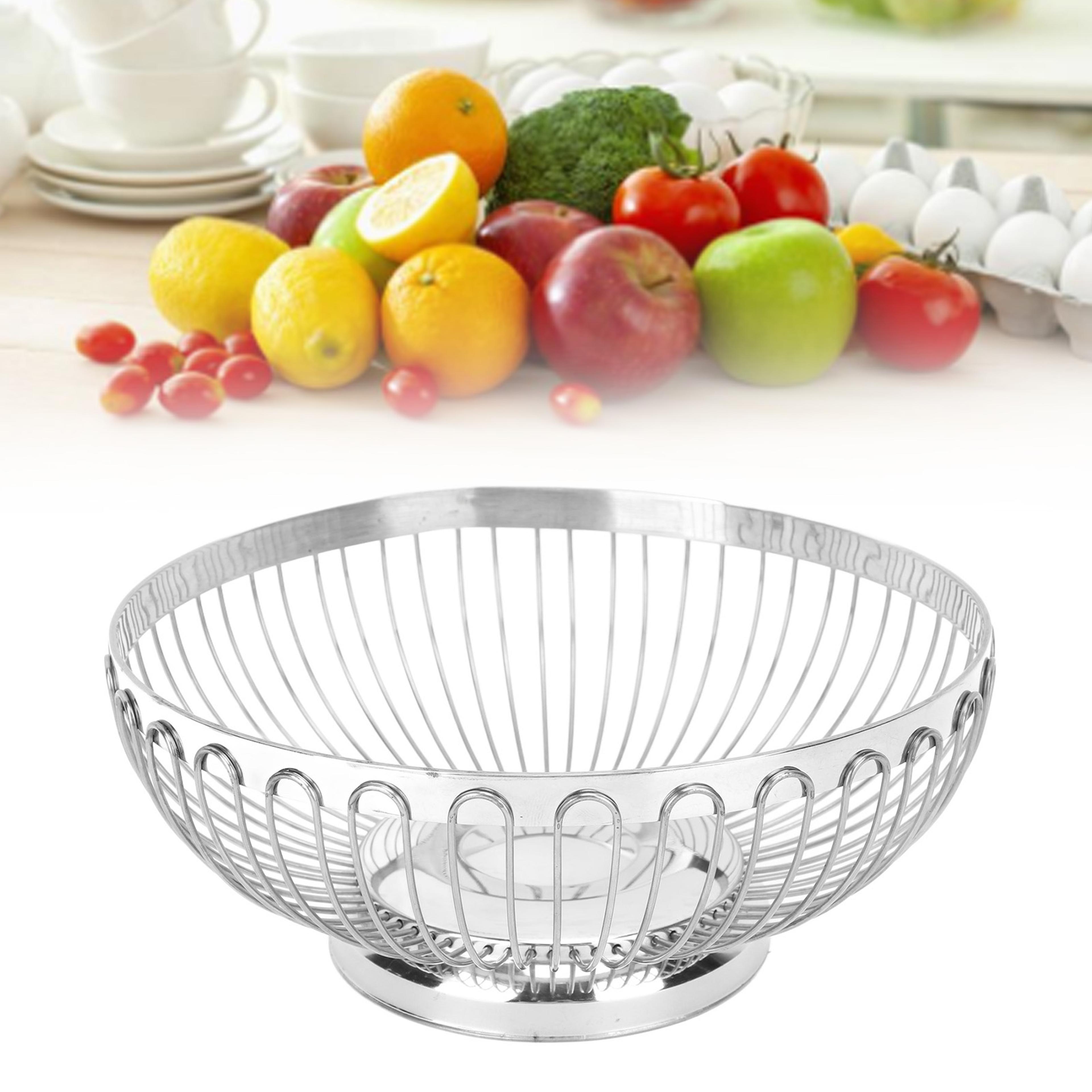 stainless steel fruit basket large capacity decorative bowl for modern kitchen and living room