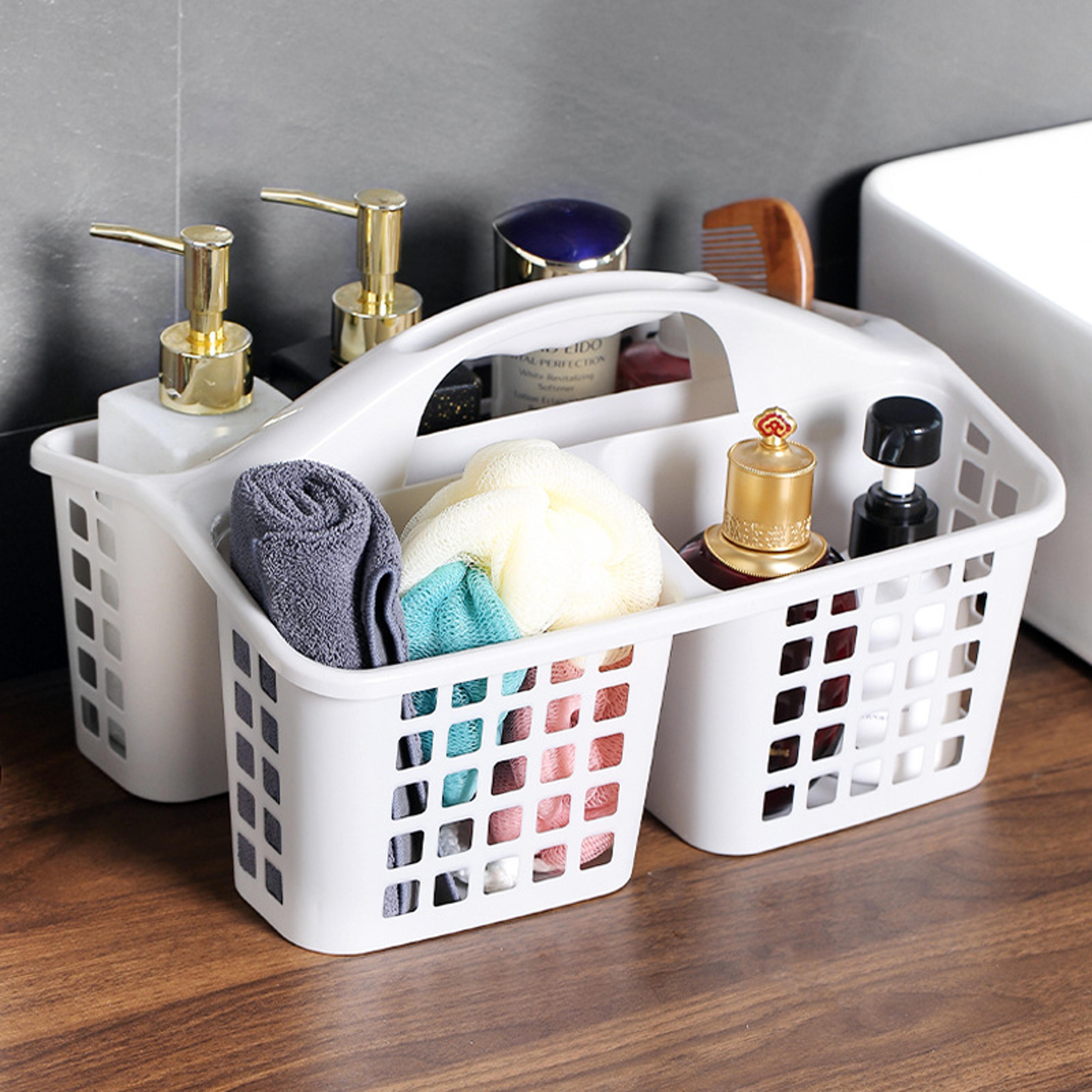 portable shower caddy bathroom organizer basket with handle for dorm and travel storage