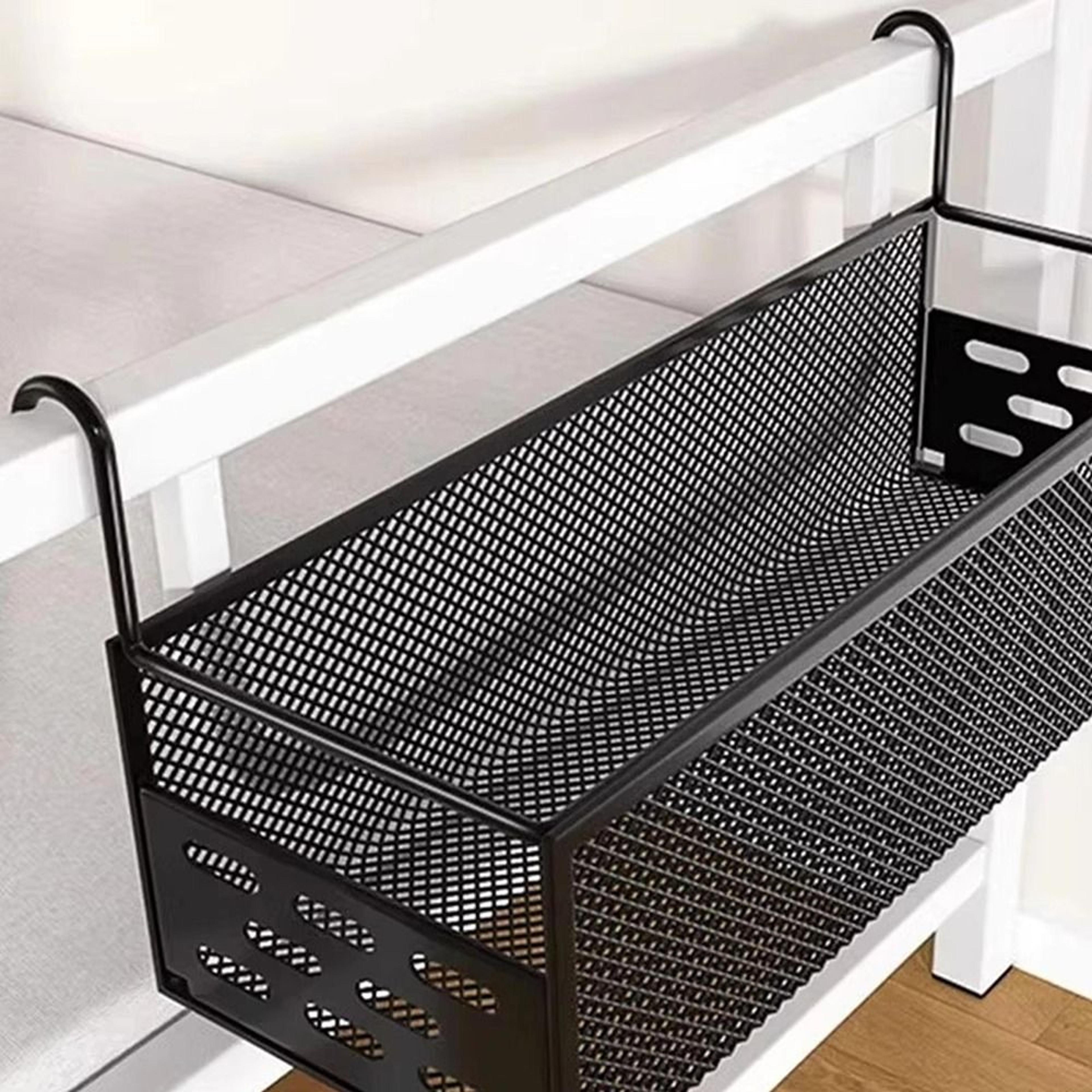 bedside hanging basket storage rack space saving bedside shelf for dorm room home white