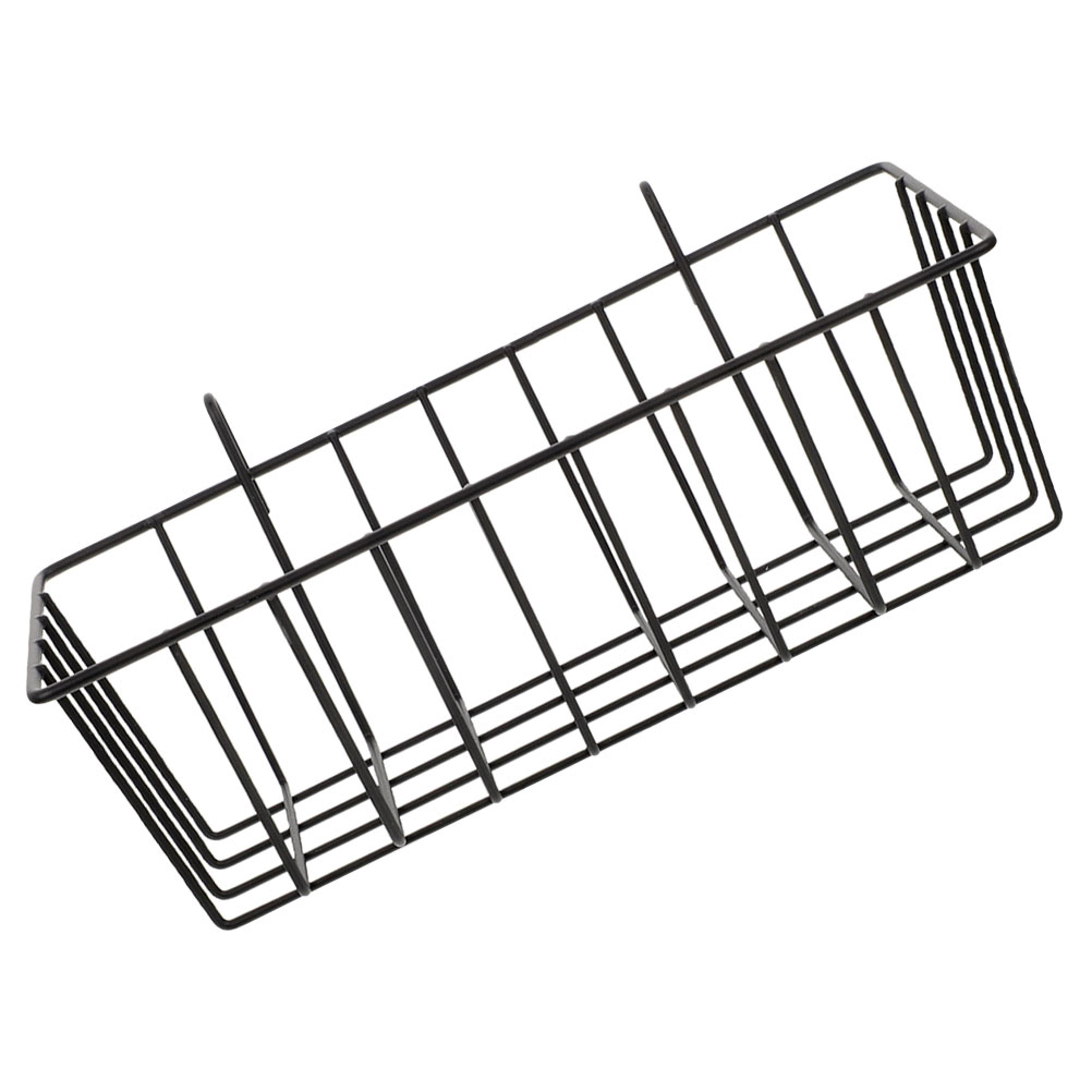 wall hanging storage rack multifunctional wire basket organizer for bathroom kitchen