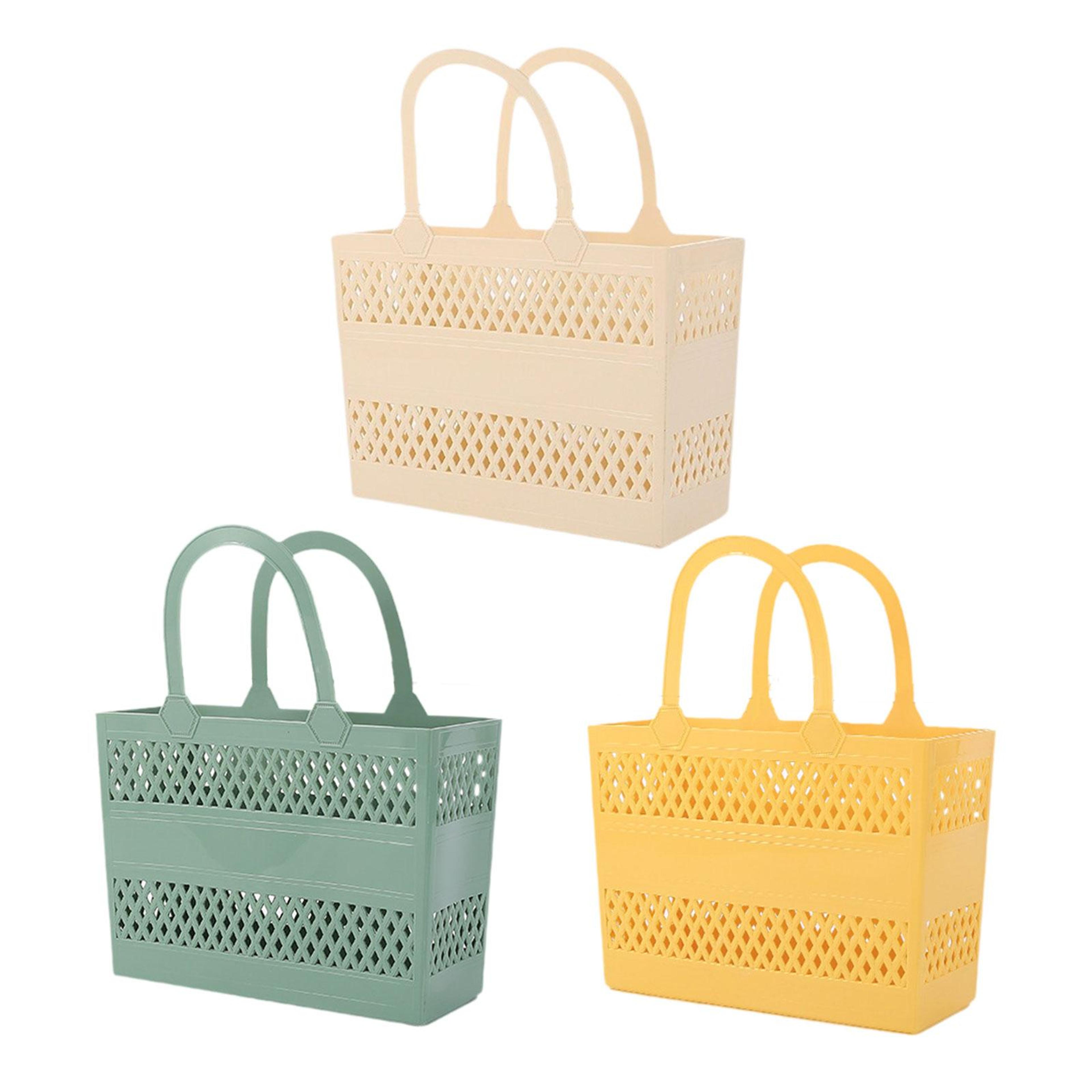 portable large capacity shower caddy basket with handles drainage storage organizer