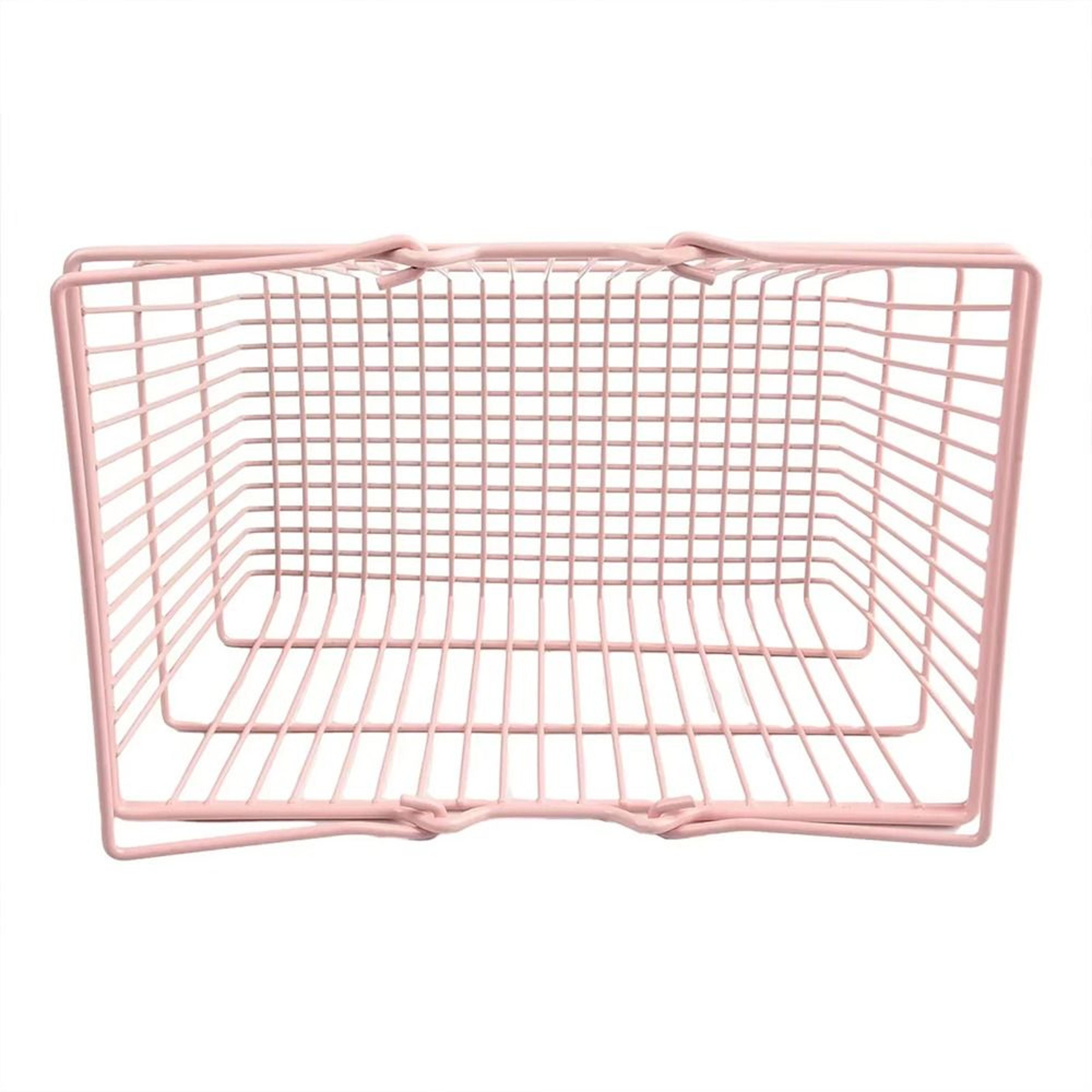 iron desktop organizer basket large capacity storage basket for cosmetics jewelry and sundries