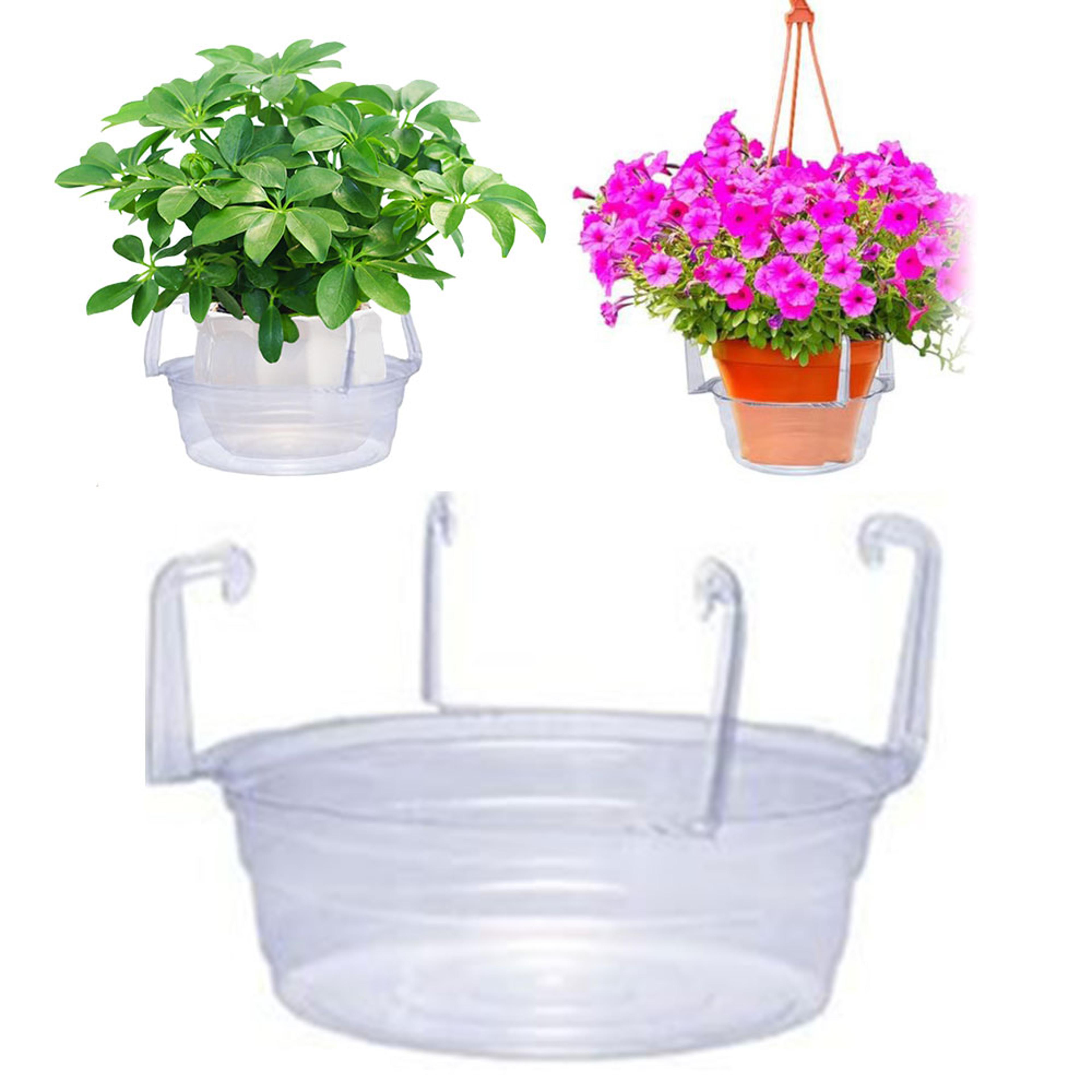 clear hanging basket drip tray with hooks plant saucer water catcher