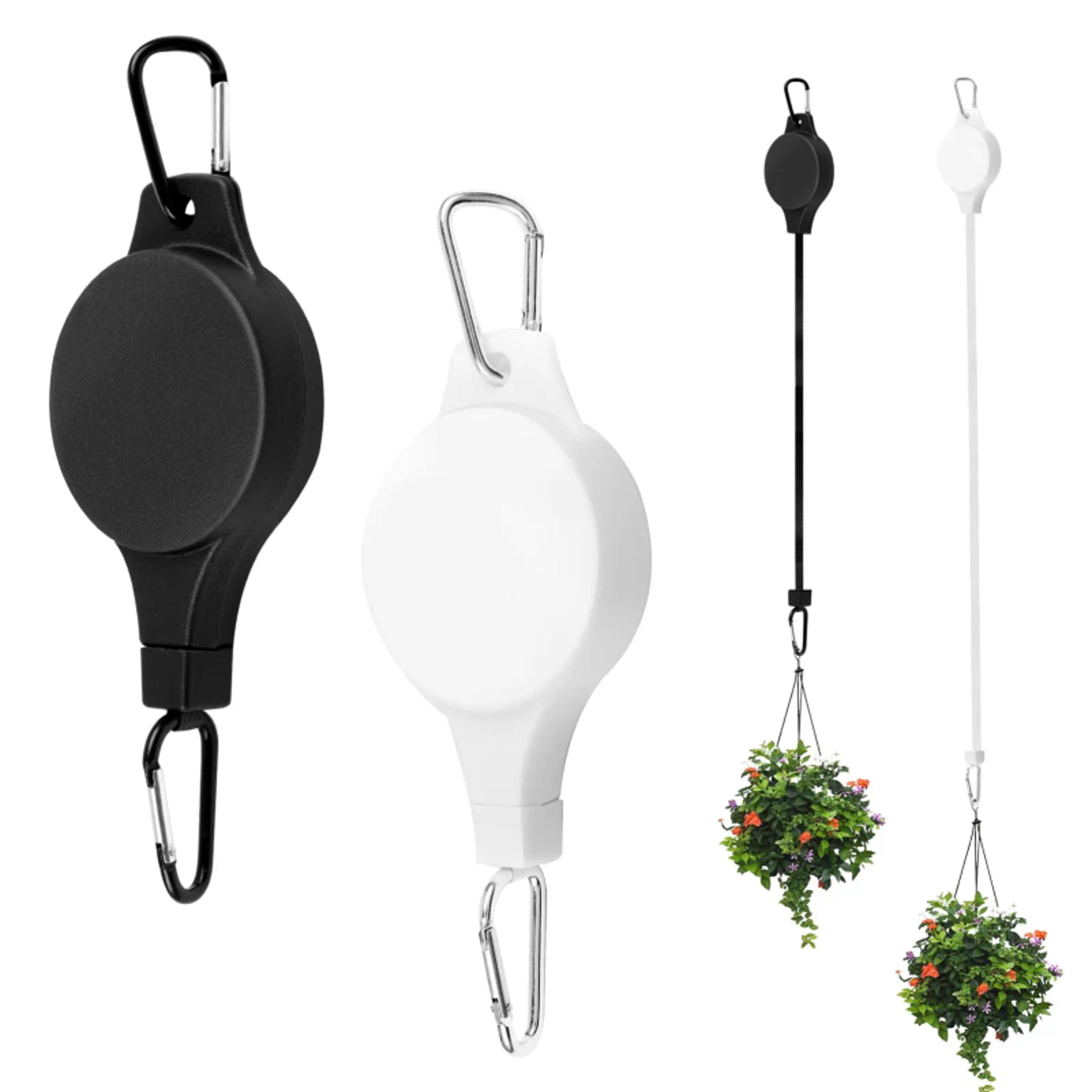easyreach retractable plant pulley adjustable hanging plant hanger for baskets and pots