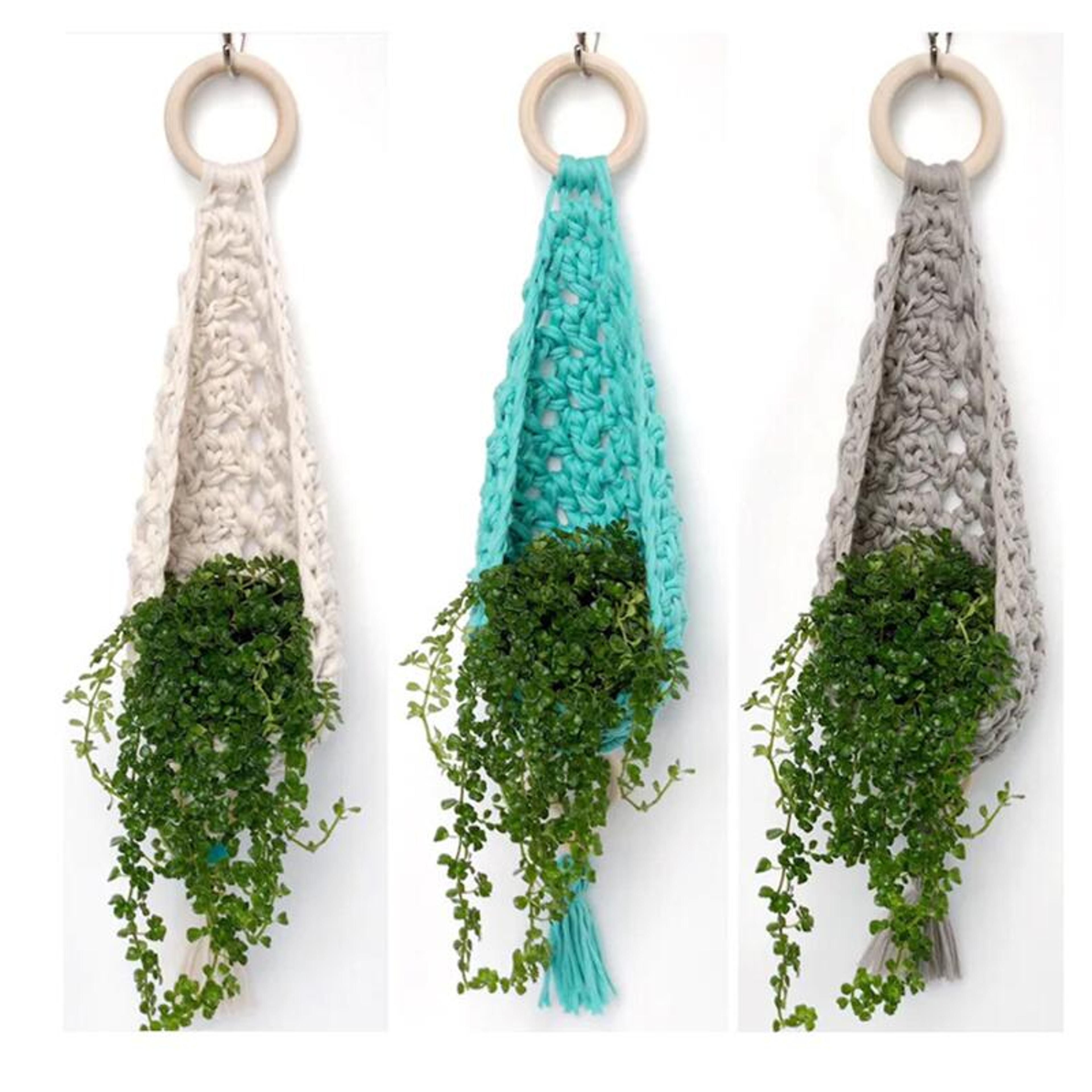 boho macrame air plant holder cotton hanging air plant hanger