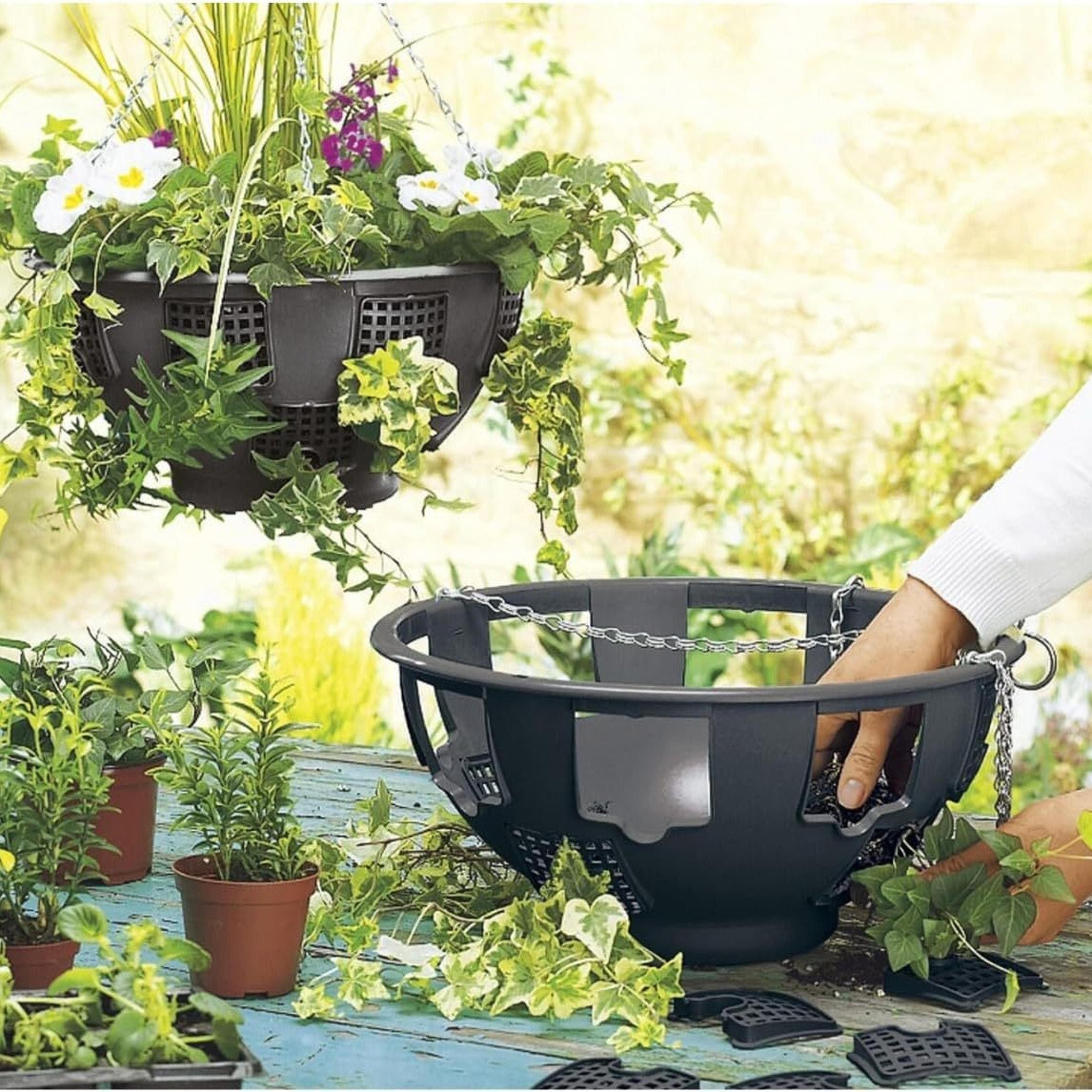 hanging planters no drill wall mounted flower pots for balcony and patio