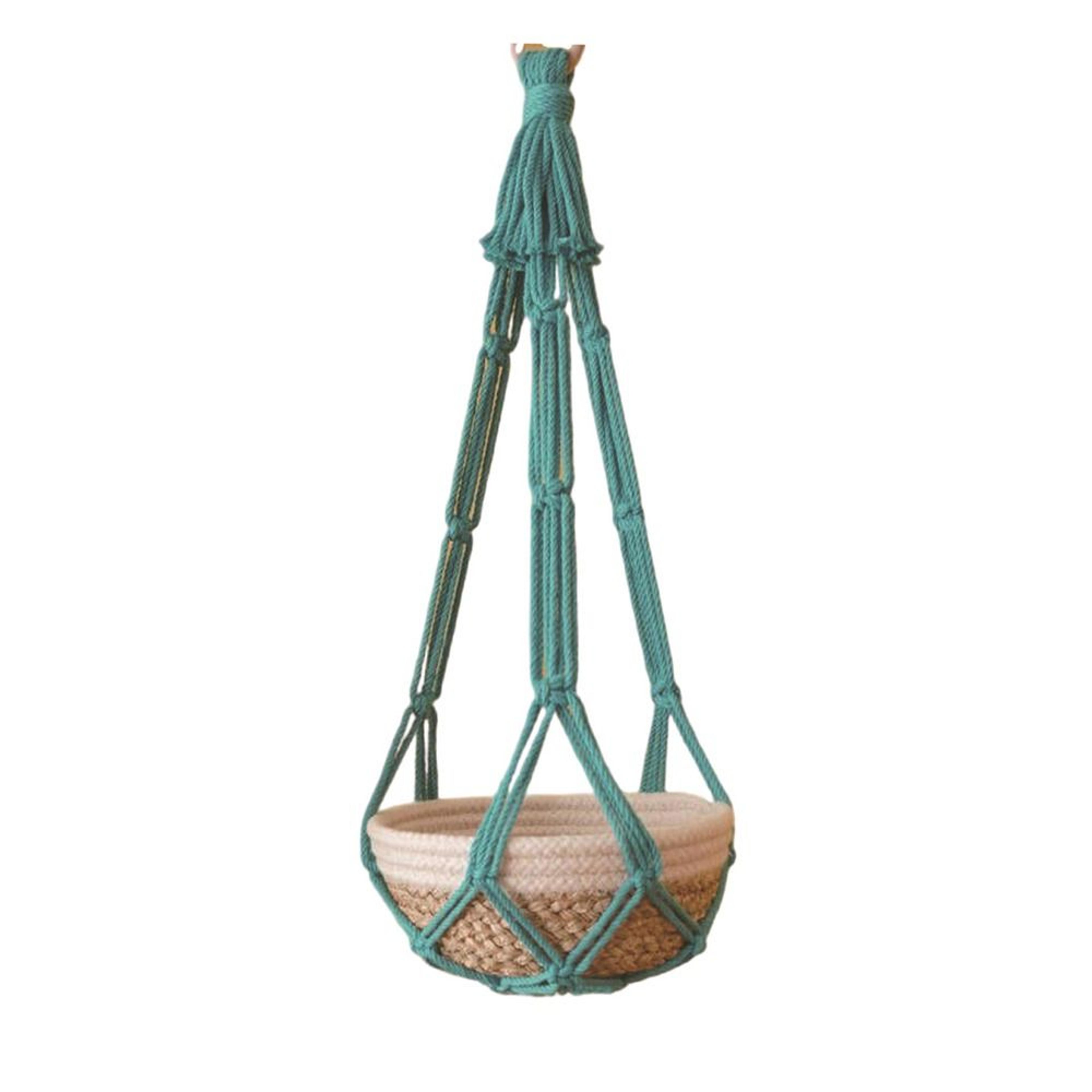 handmade macrame plant hanger cotton rope indoor balcony decor