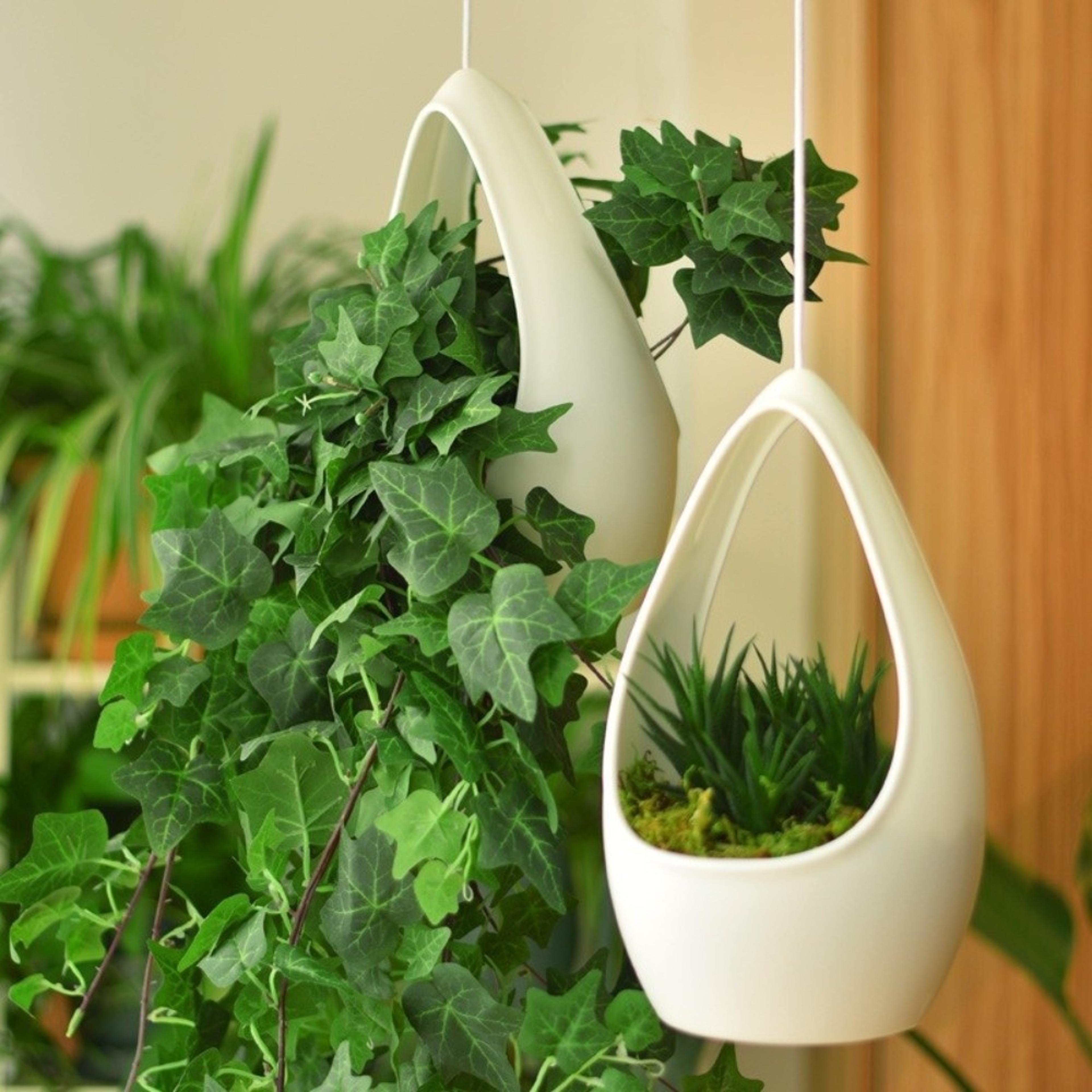 large hanging flower pot with chain hooks breathable planter for home garden decor