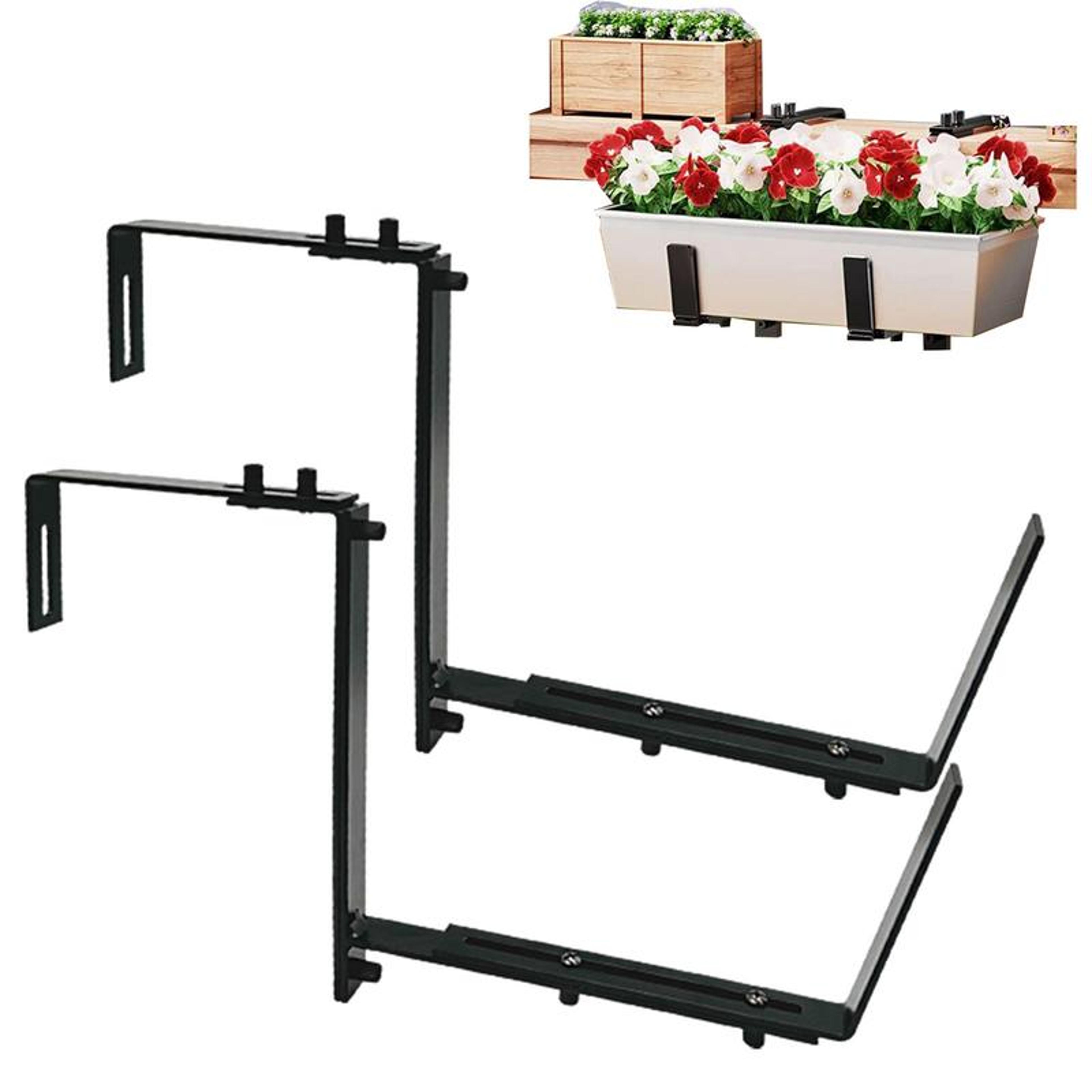 adjustable window box brackets heavy duty railing planter bracket for balcony plants