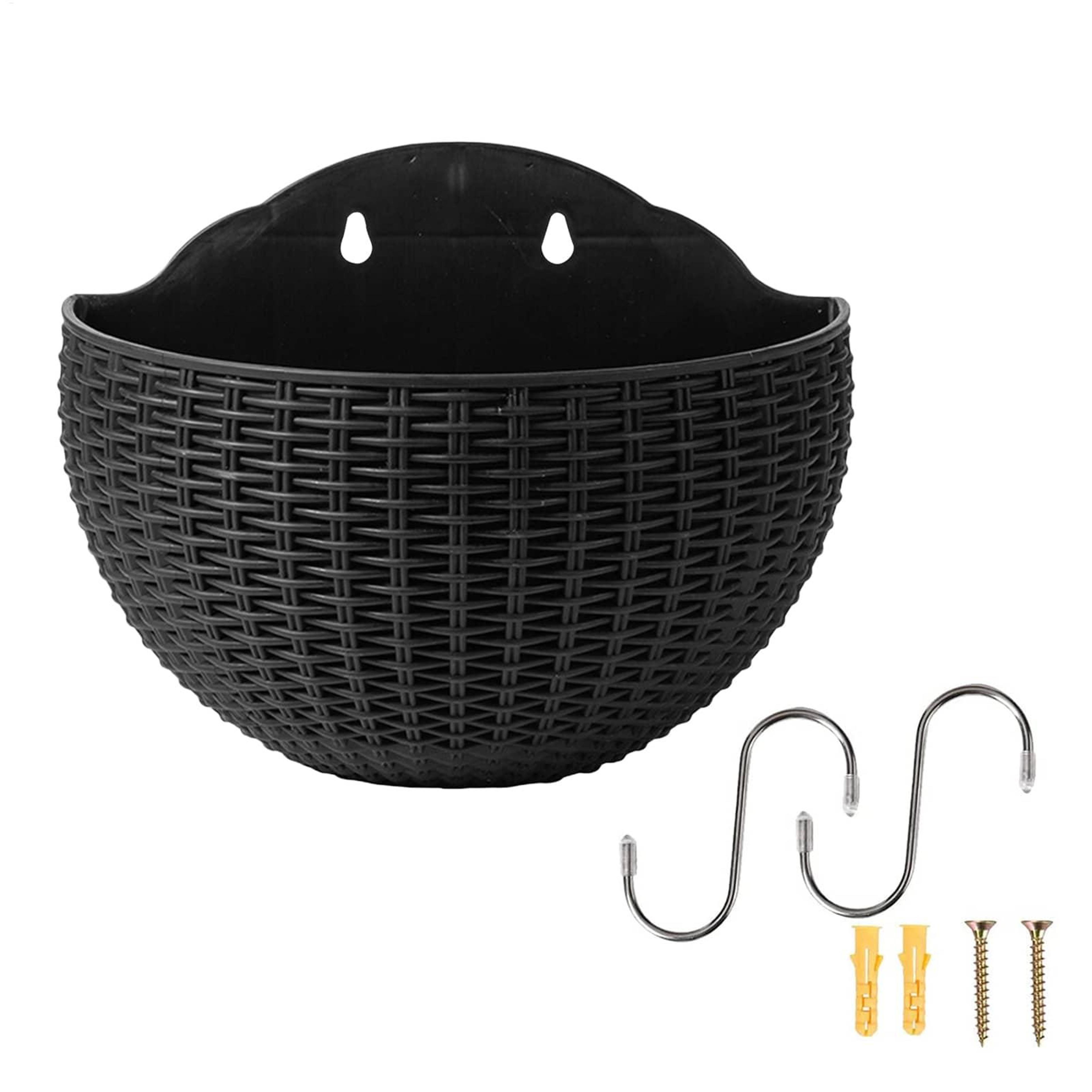 wall mounted planter hanging storage basket plastic flower pot for indoor outdoor home decor