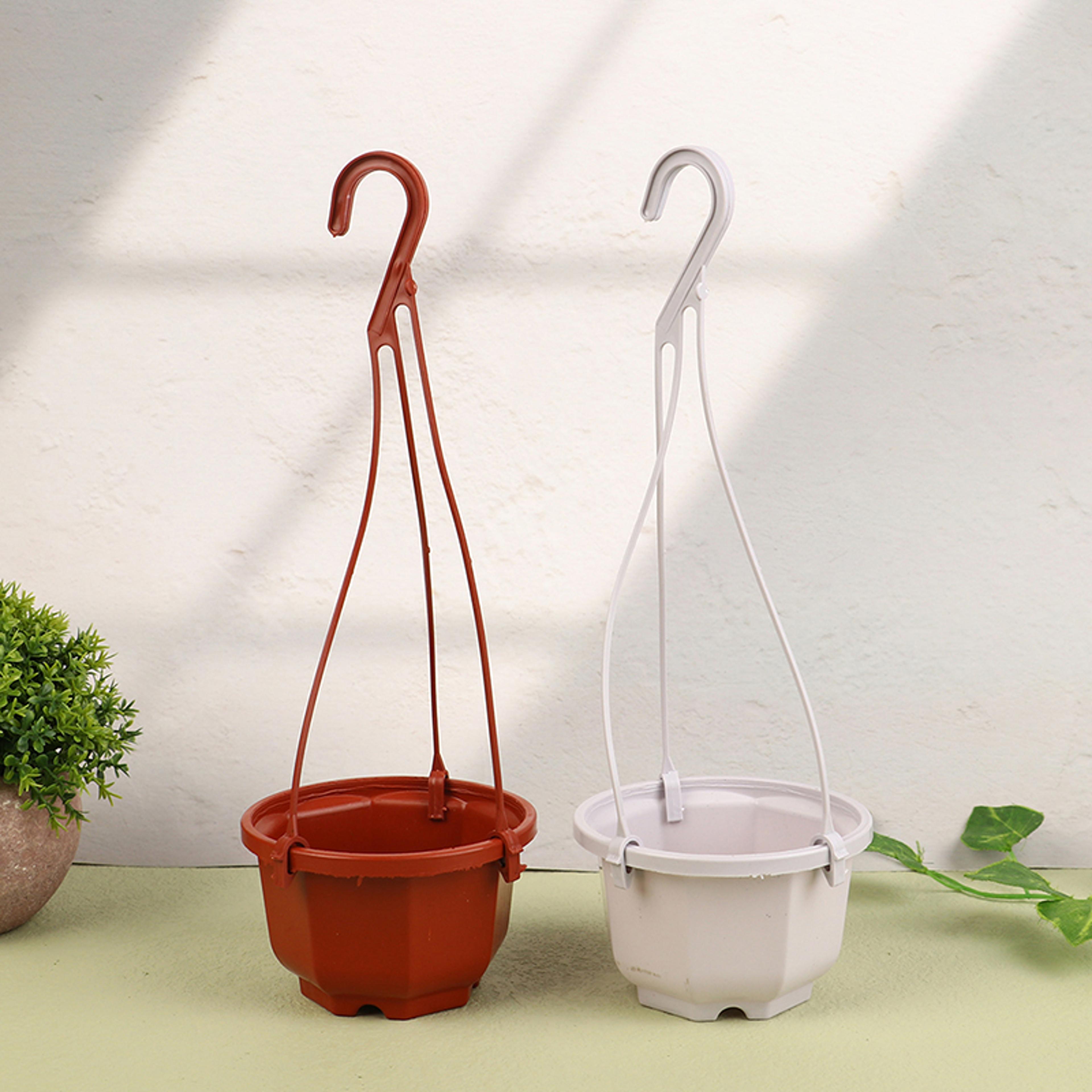 hanging planter basket with chain plant holder for home garden decor