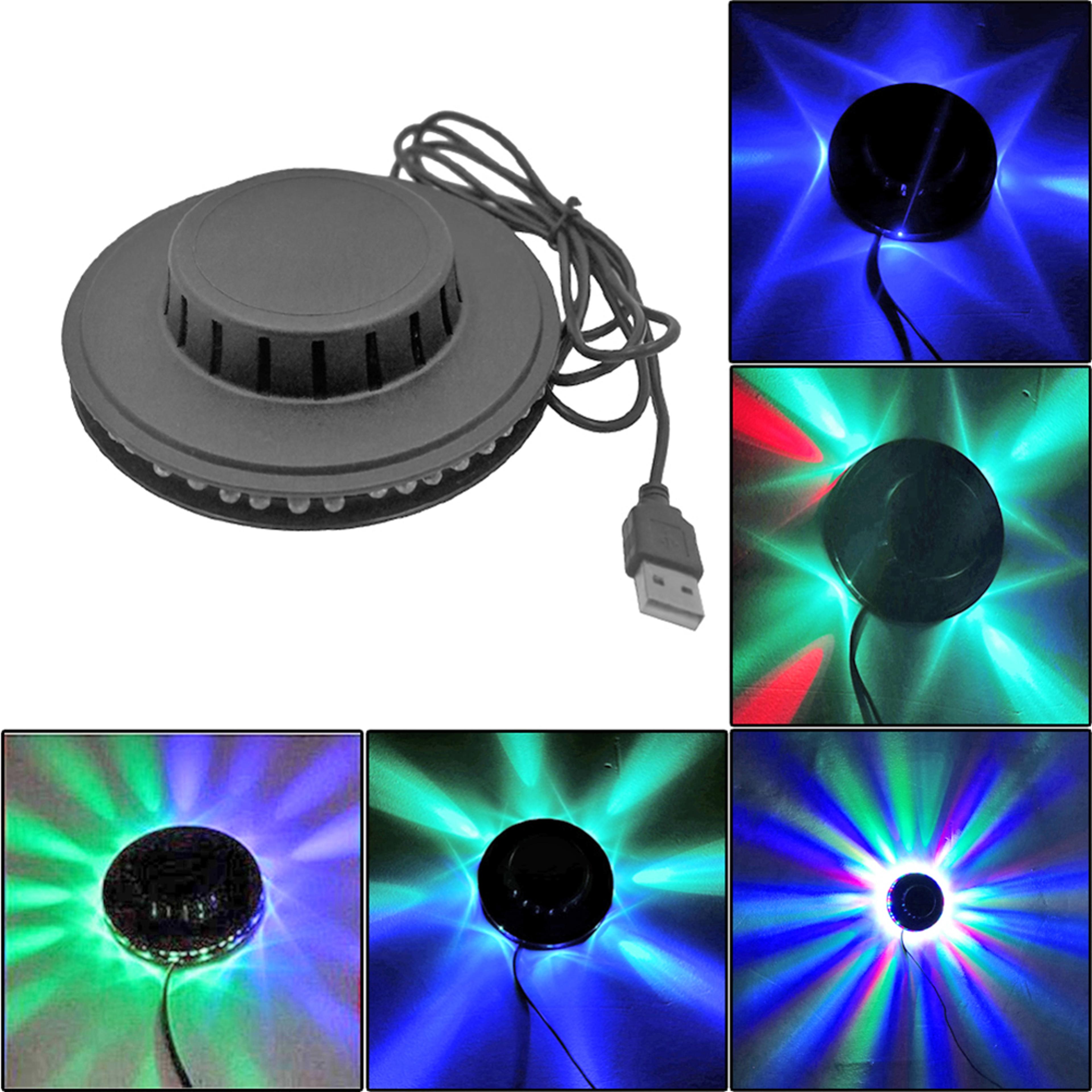 sound activated rotating disco light bar usb rgb led party stage light