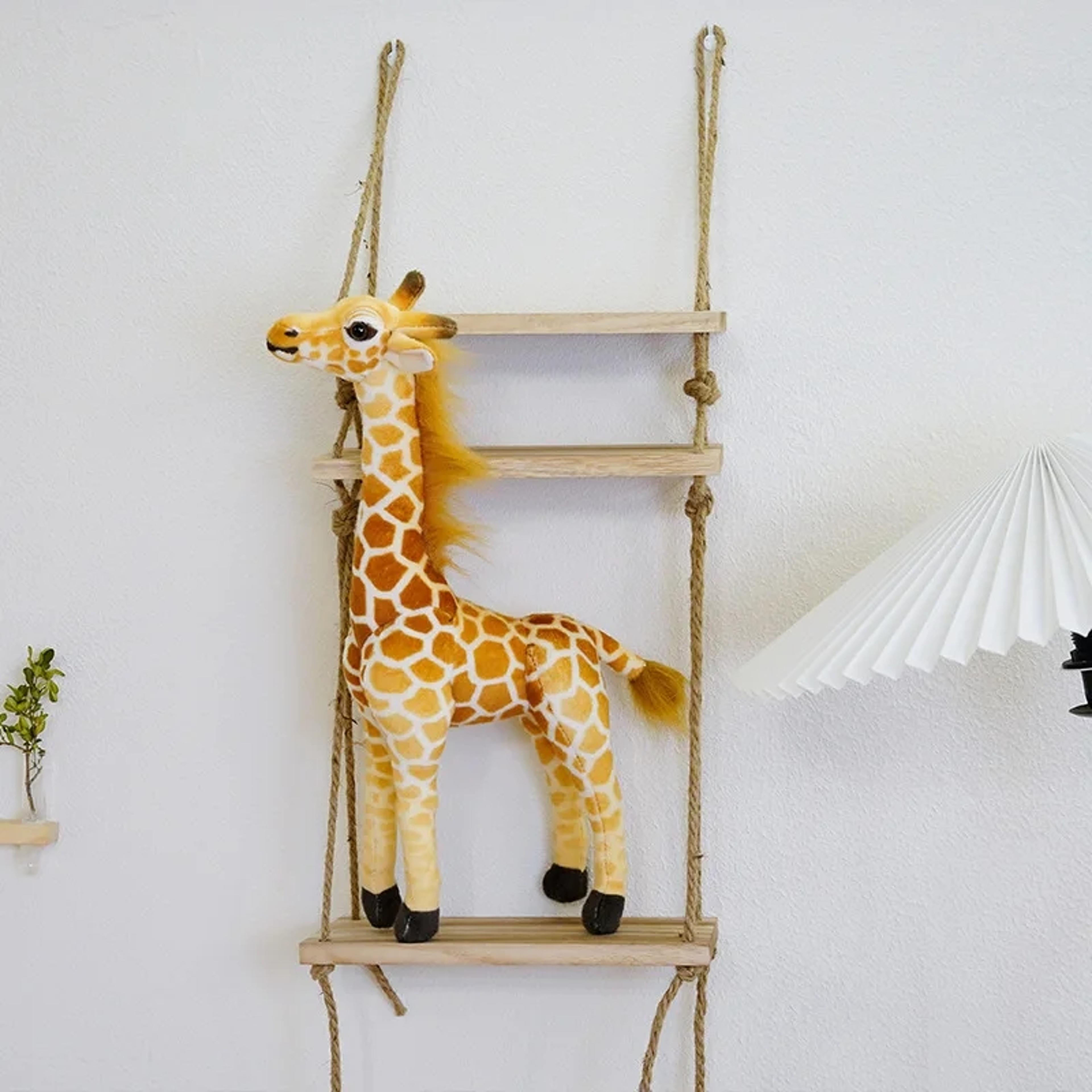 realistic giraffe plush toy soft stuffed animal gift for kids bedroom decor