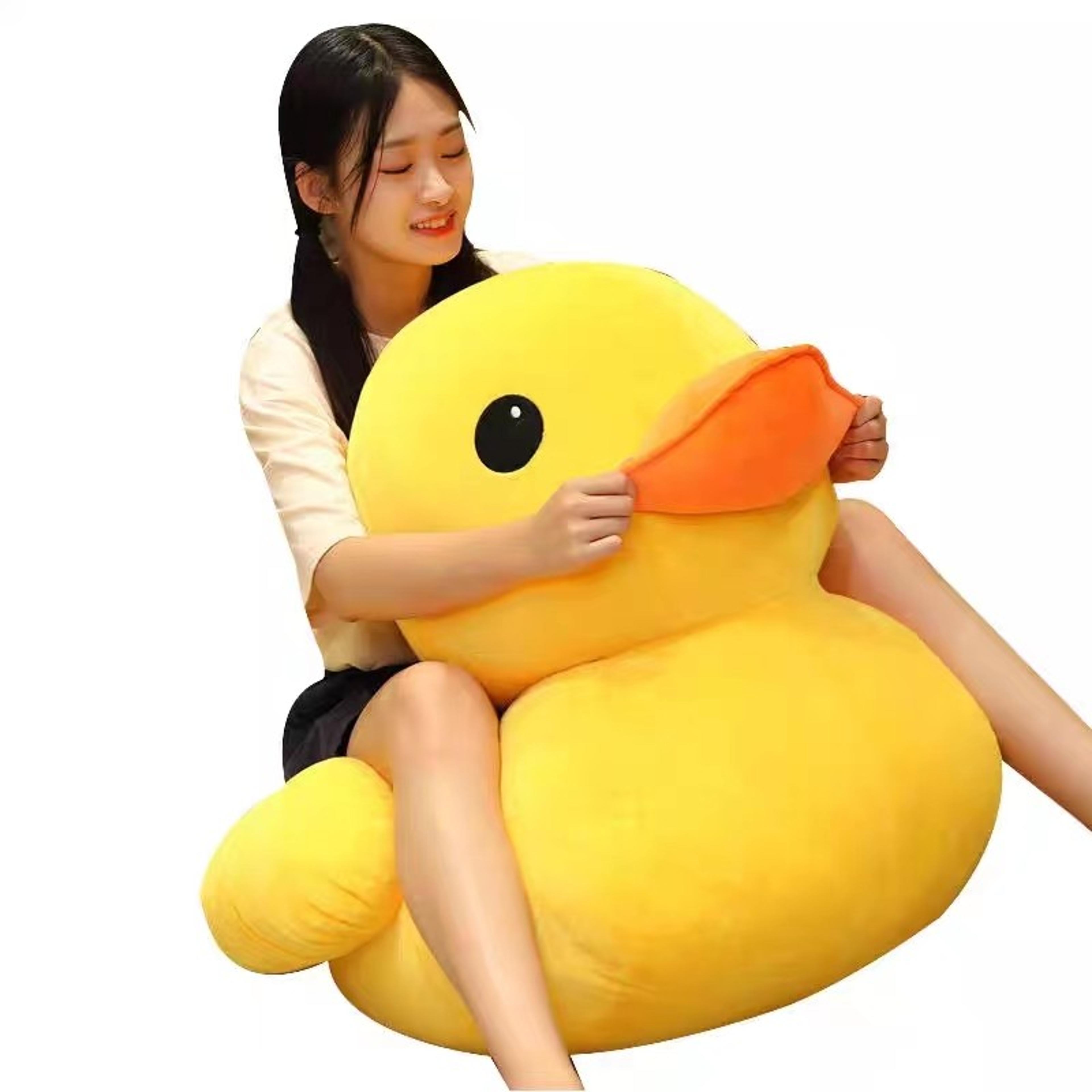 big yellow duck mini plush toy cute soft cartoon stuffed animal gift for kids