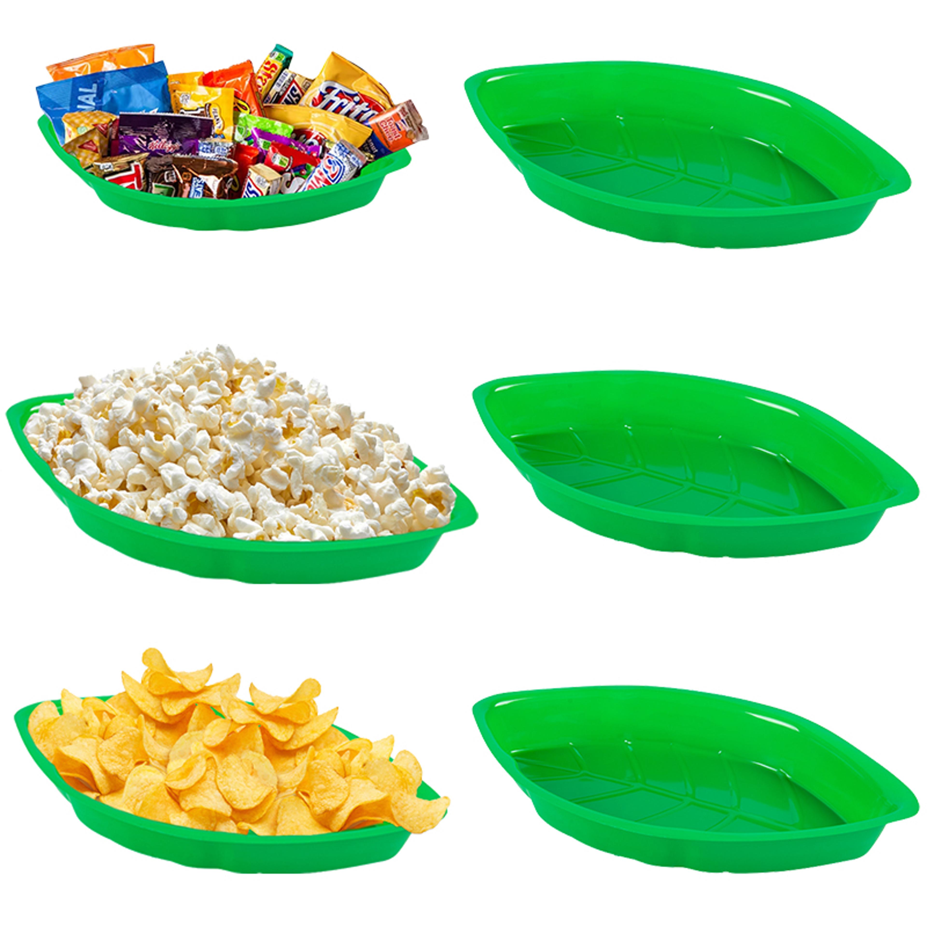 palm leaf snack tray set reusable tropical party plates for snacks and candy