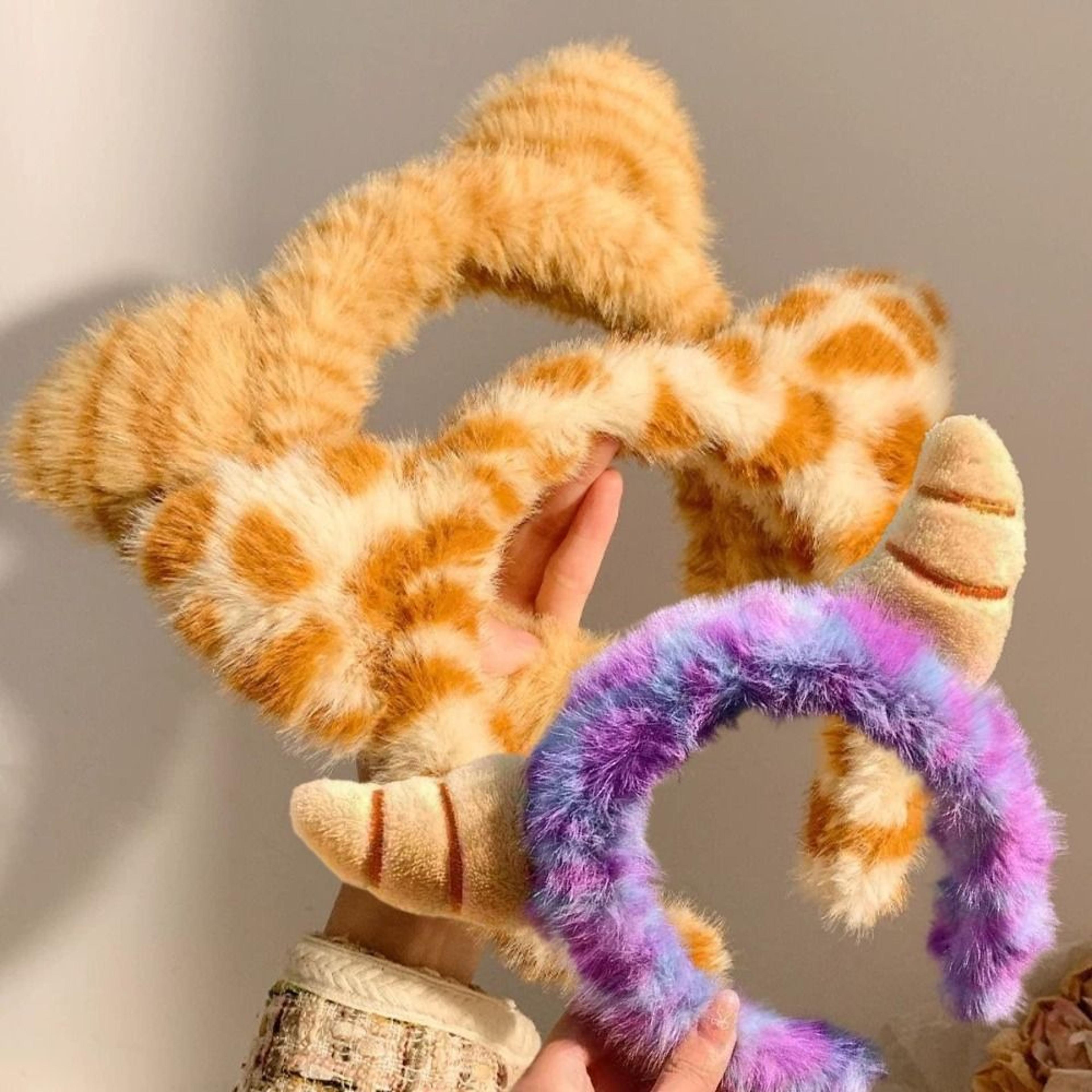 plush cat ear washing headband cute animal makeup hair band