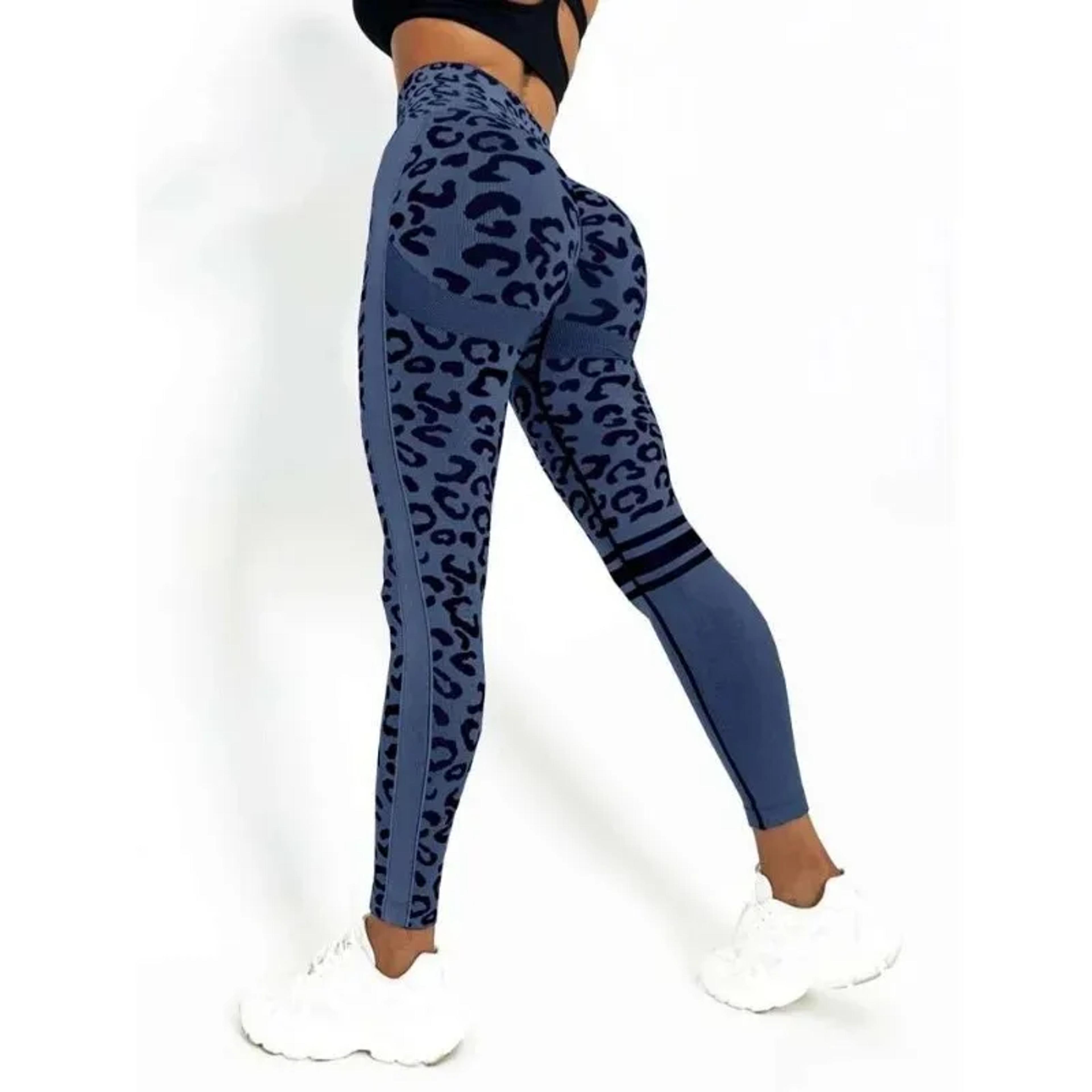 leopard print high waist seamless leggings for women yoga gym workout
