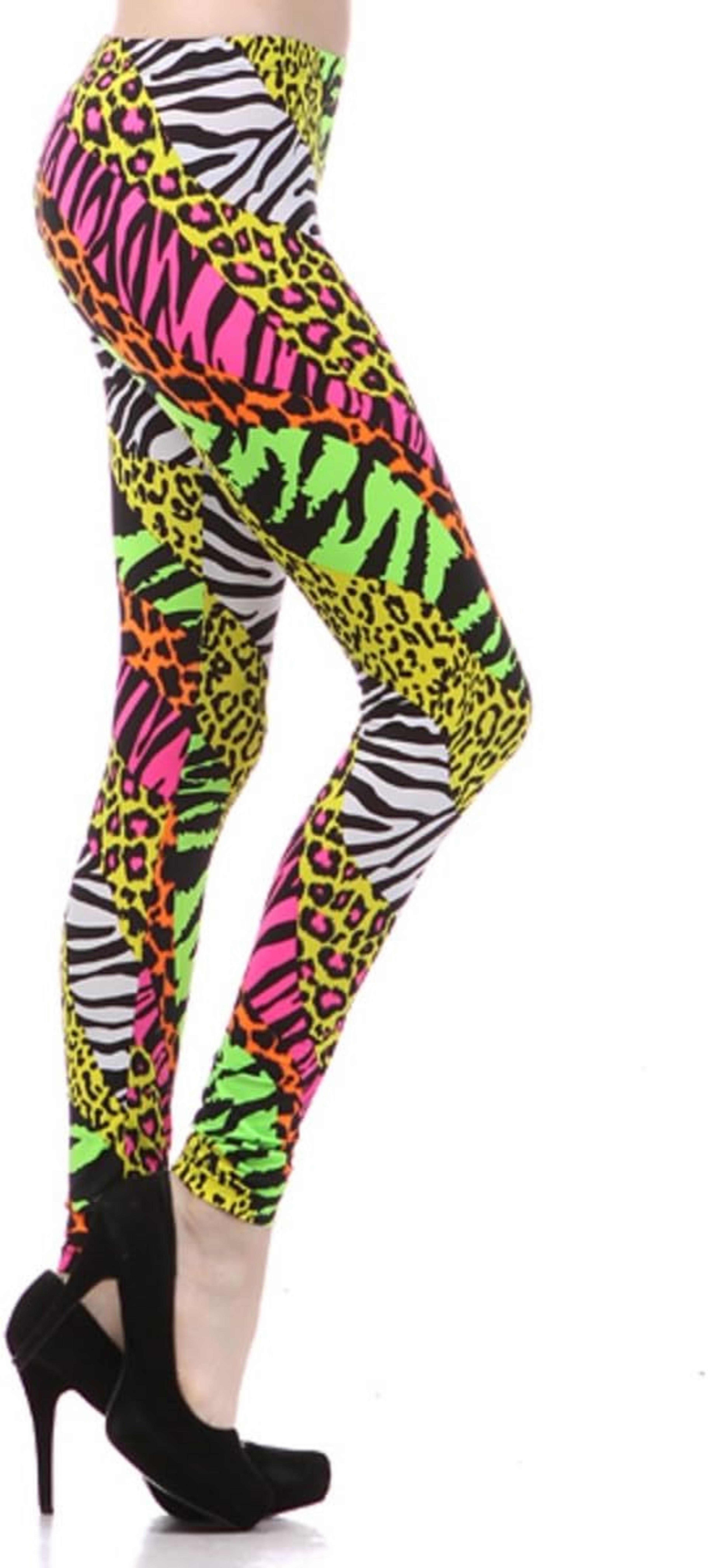 animal print leggings for women bright zebra cheetah costume pants
