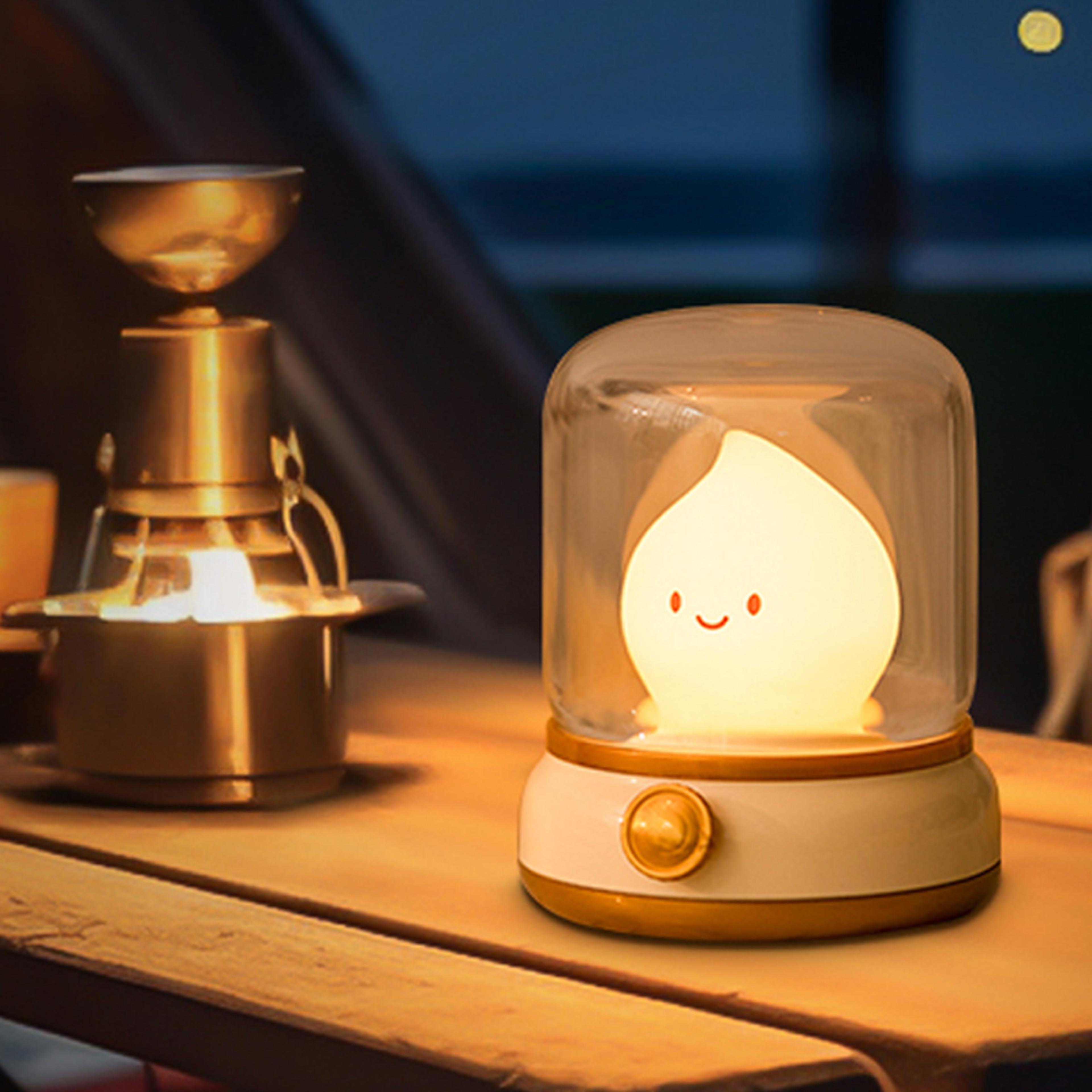 cute flame lamp usb rechargeable night light for bedroom decor and kids gift