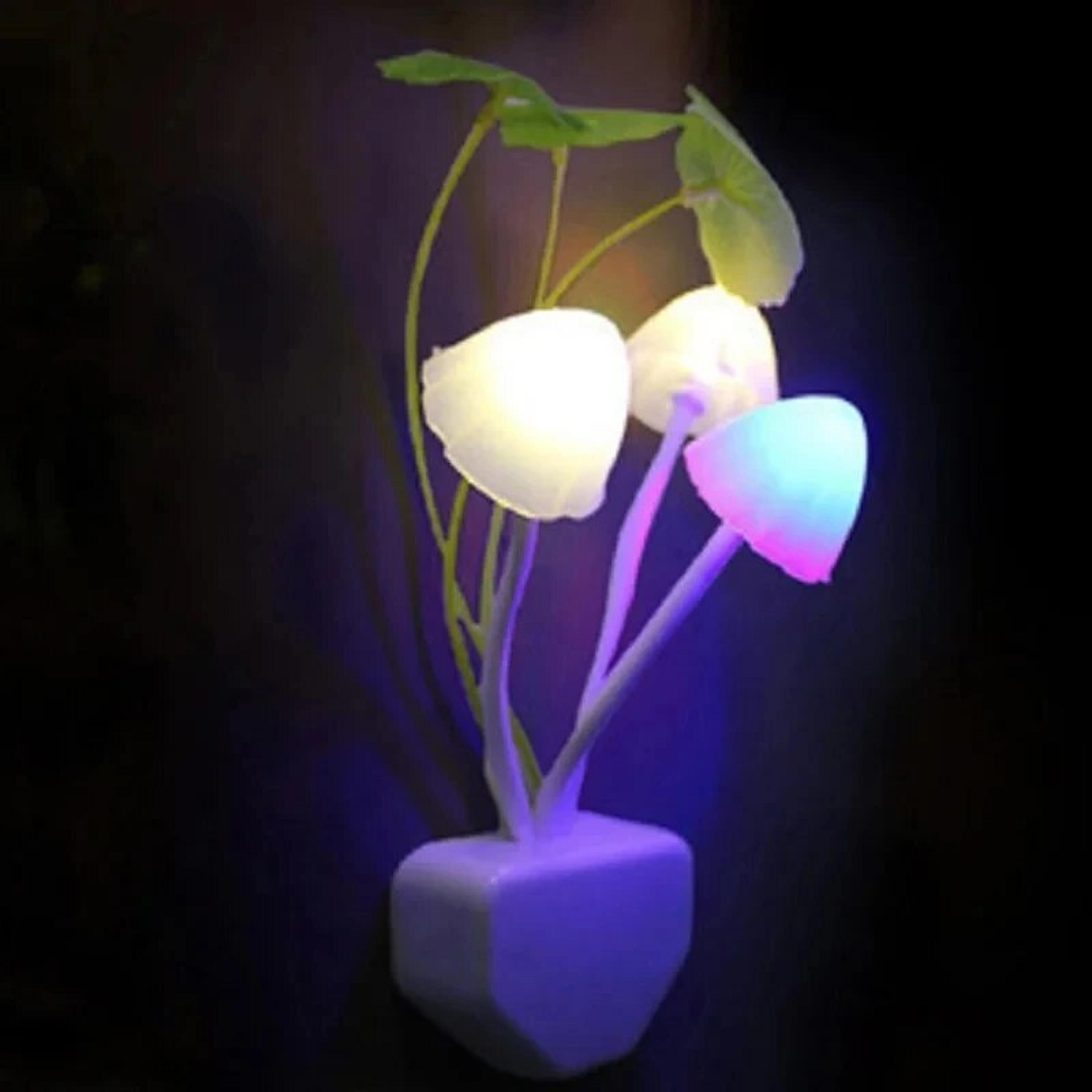 mushroom night light sensor led lamp colorful fungus decor light