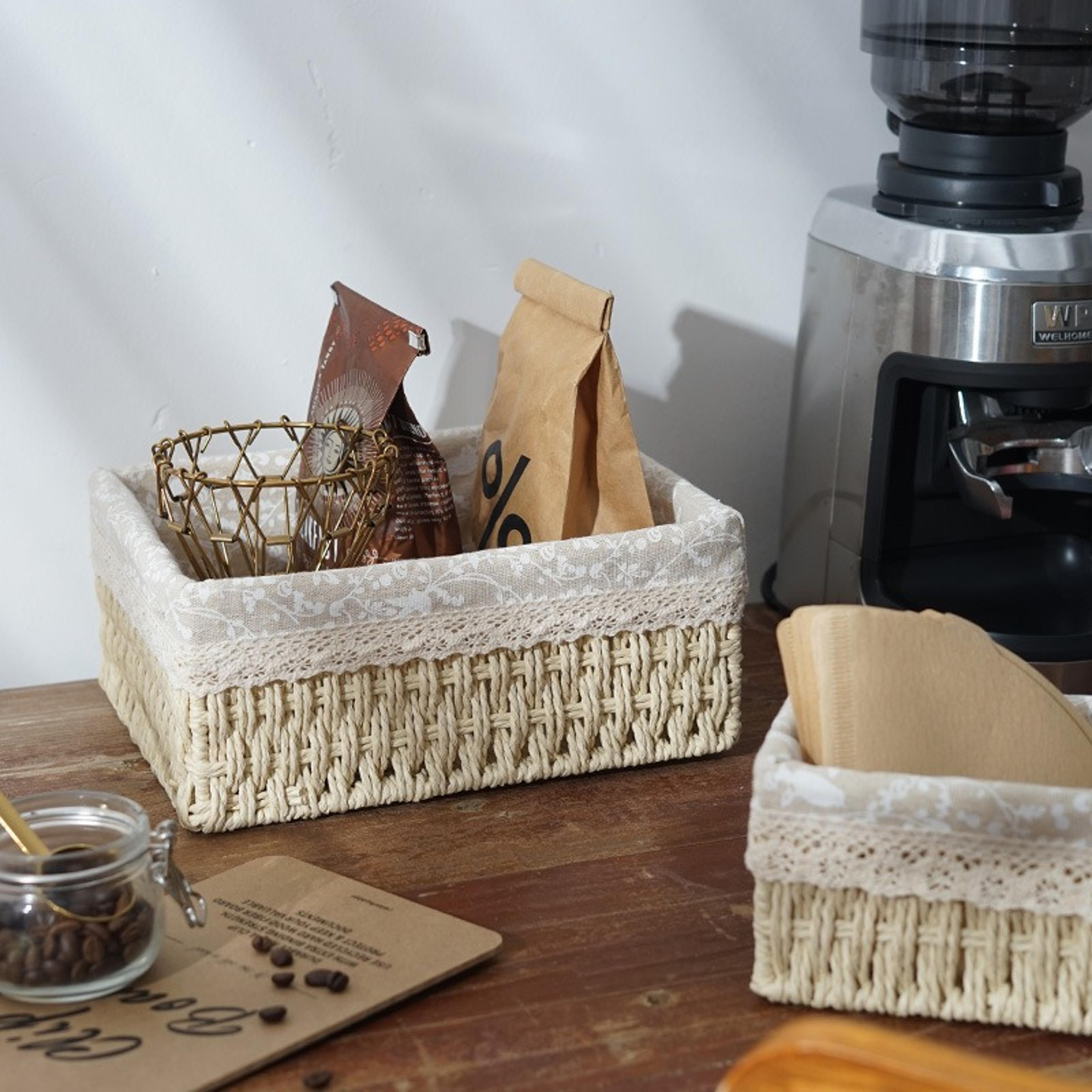 storage baskets for home organization desk organizer snack storage box