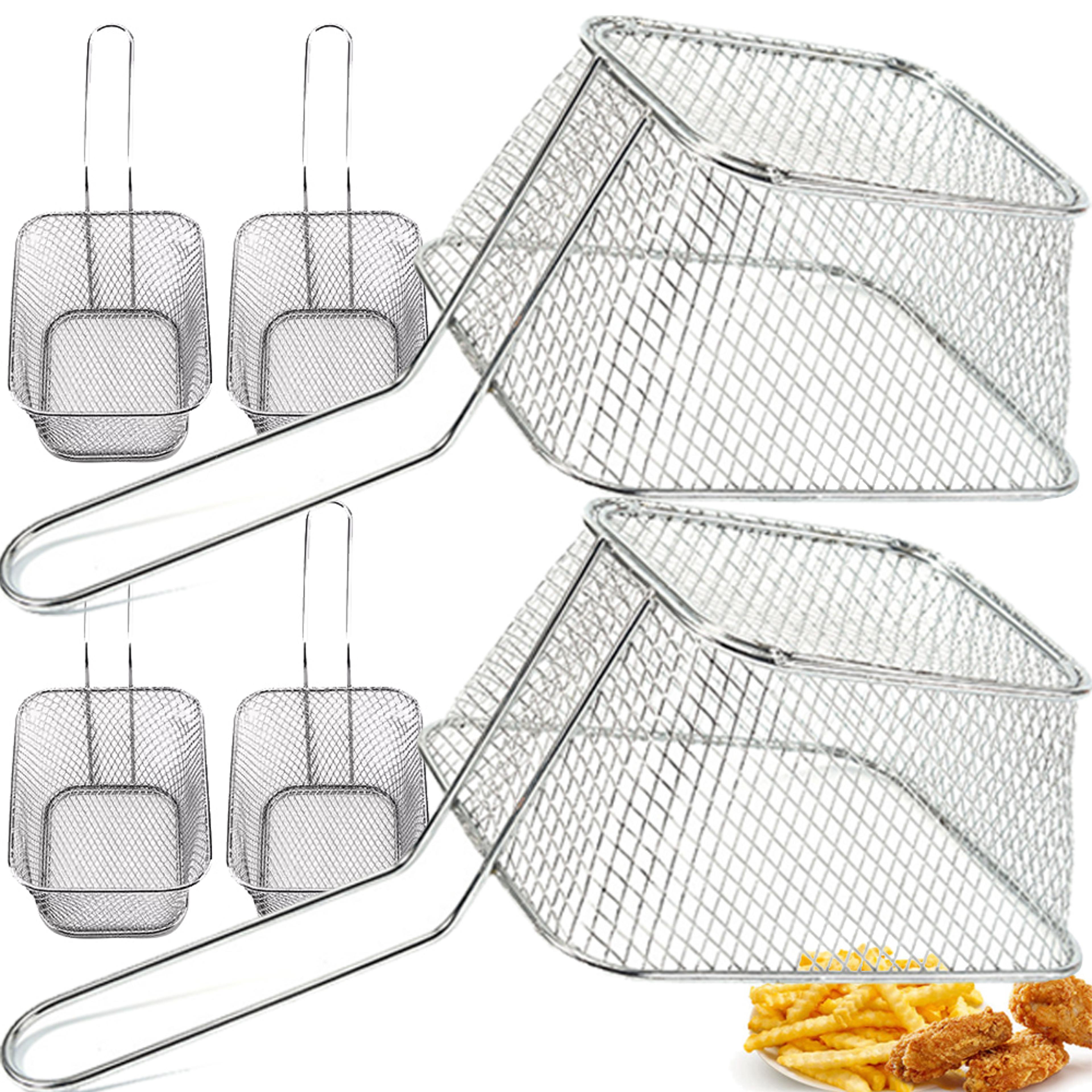 french fries basket stainless steel serving holder for restaurant and home use