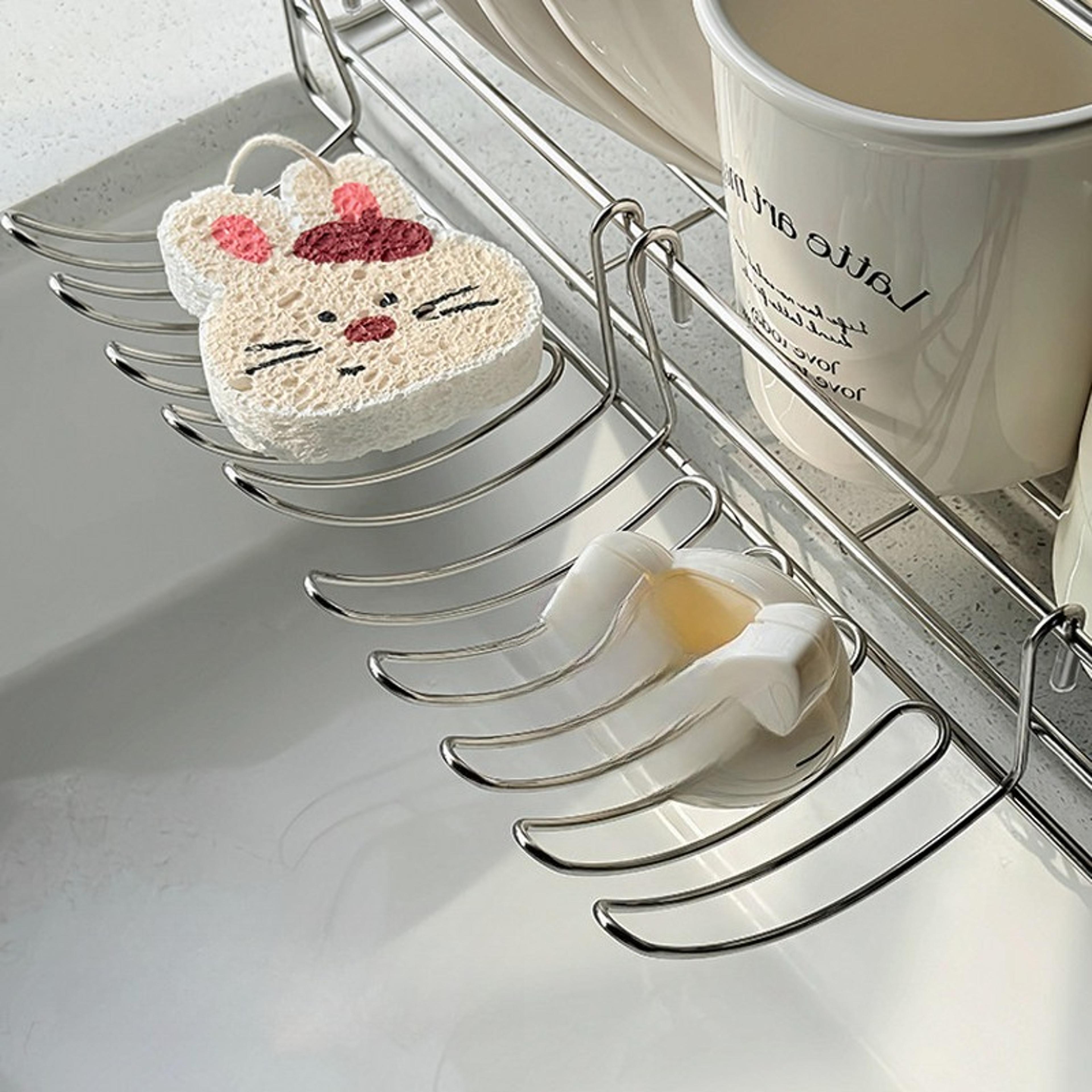 stainless steel hanging drain basket kitchen sink organizer expandable storage rack