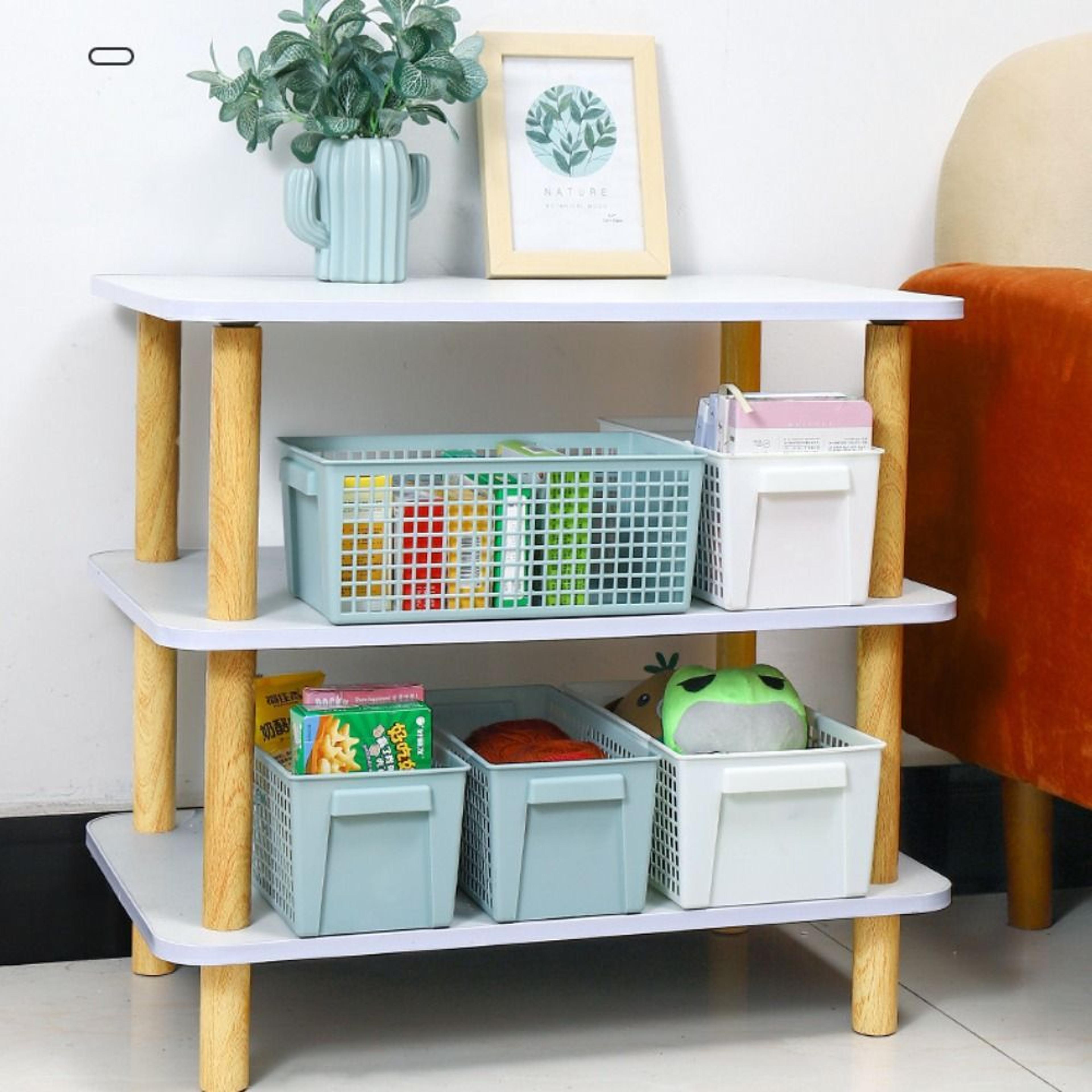 food grade desktop storage basket hollow design organizer for snacks home office