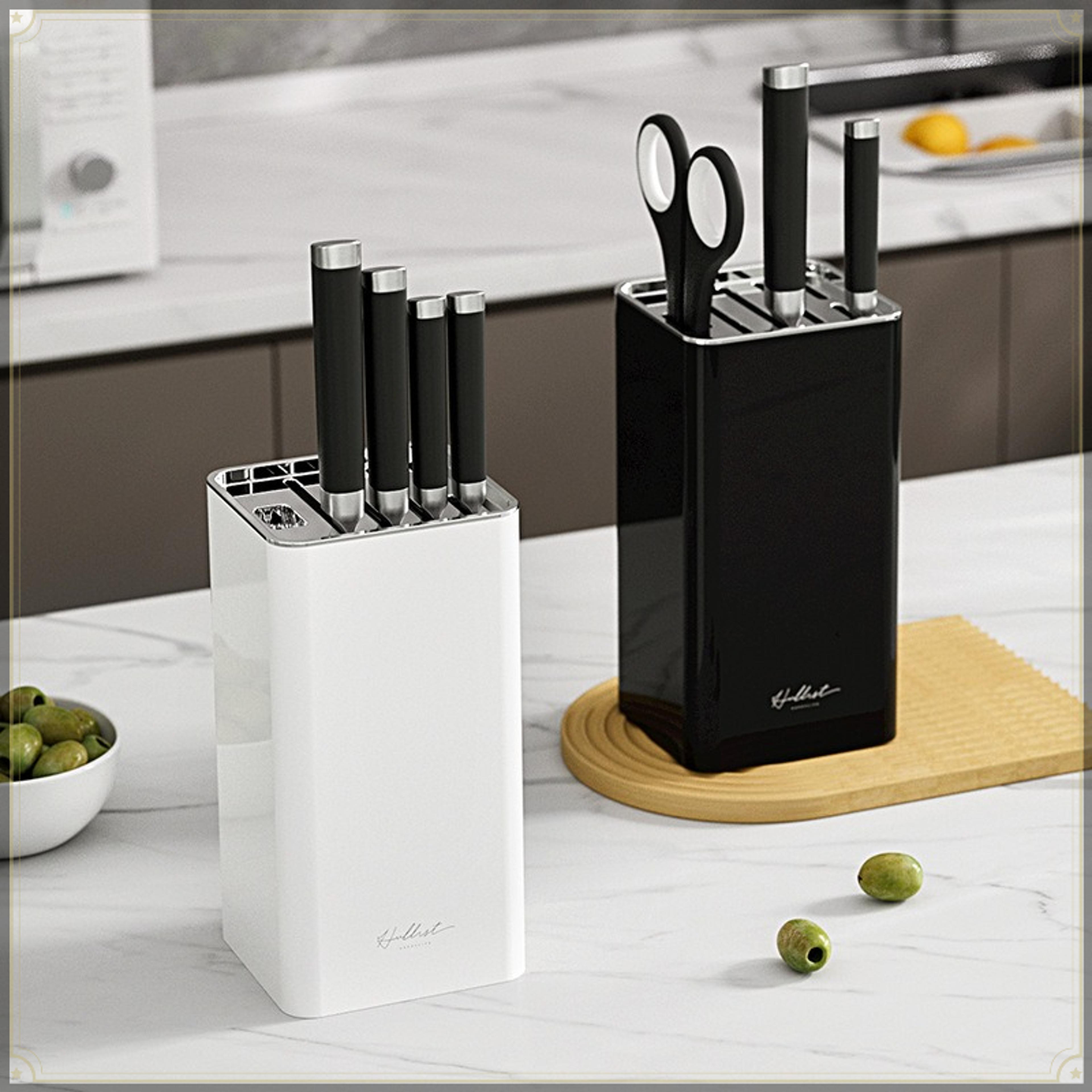 detachable kitchen knife holder large capacity utensil storage organizer