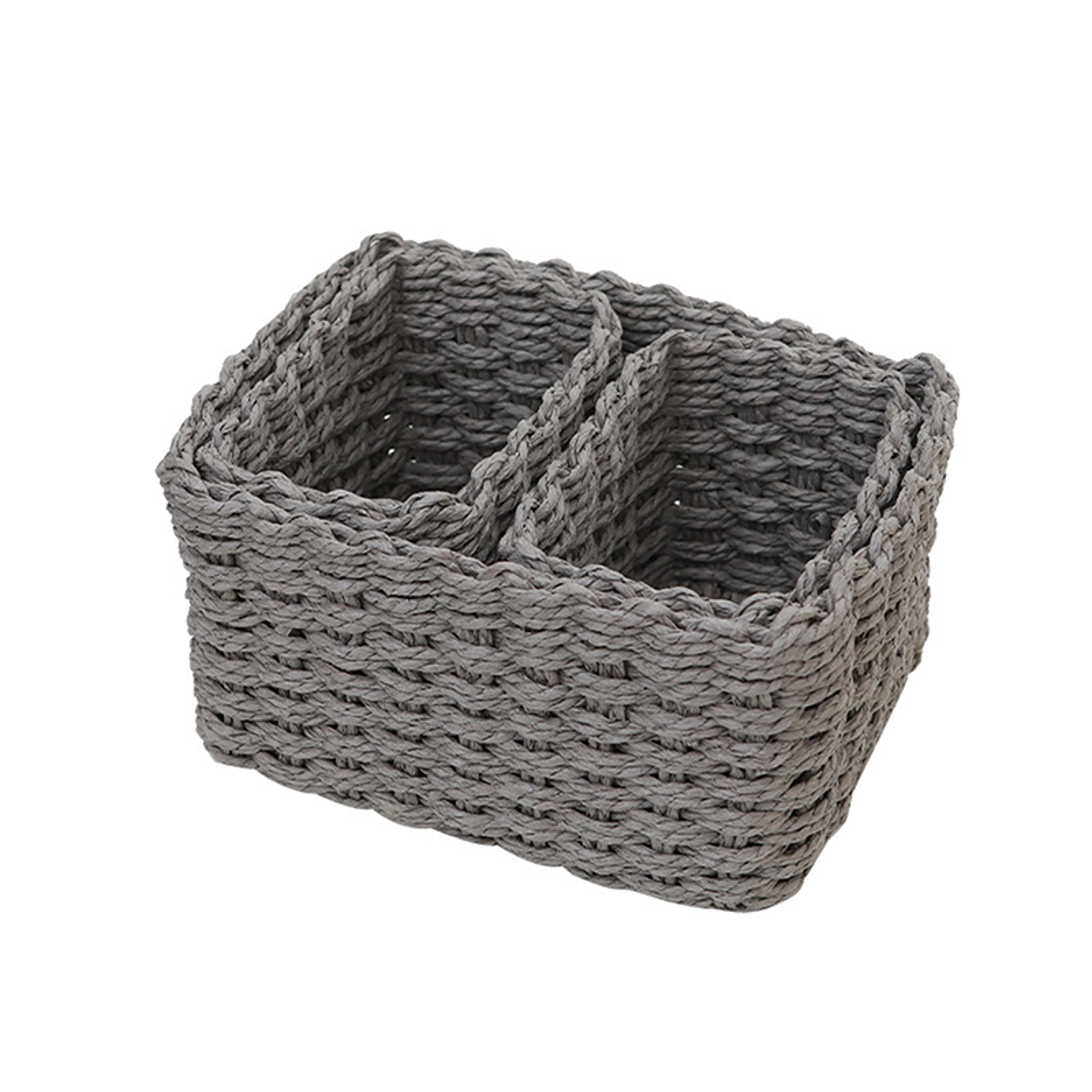 handmade paper rope basket woven storage organizer for home office decor