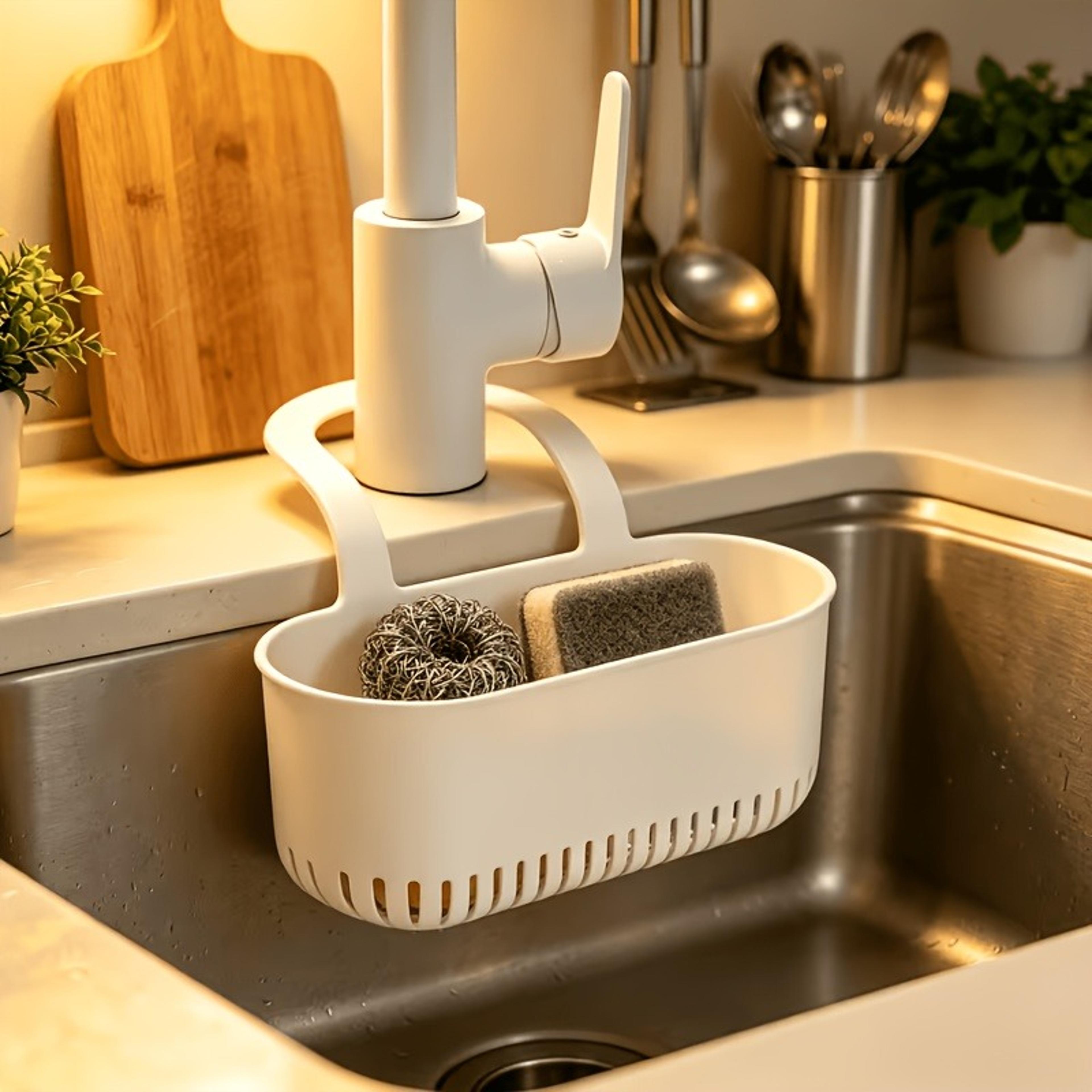 multifunctional kitchen drain basket sponge holder drainage filter rack
