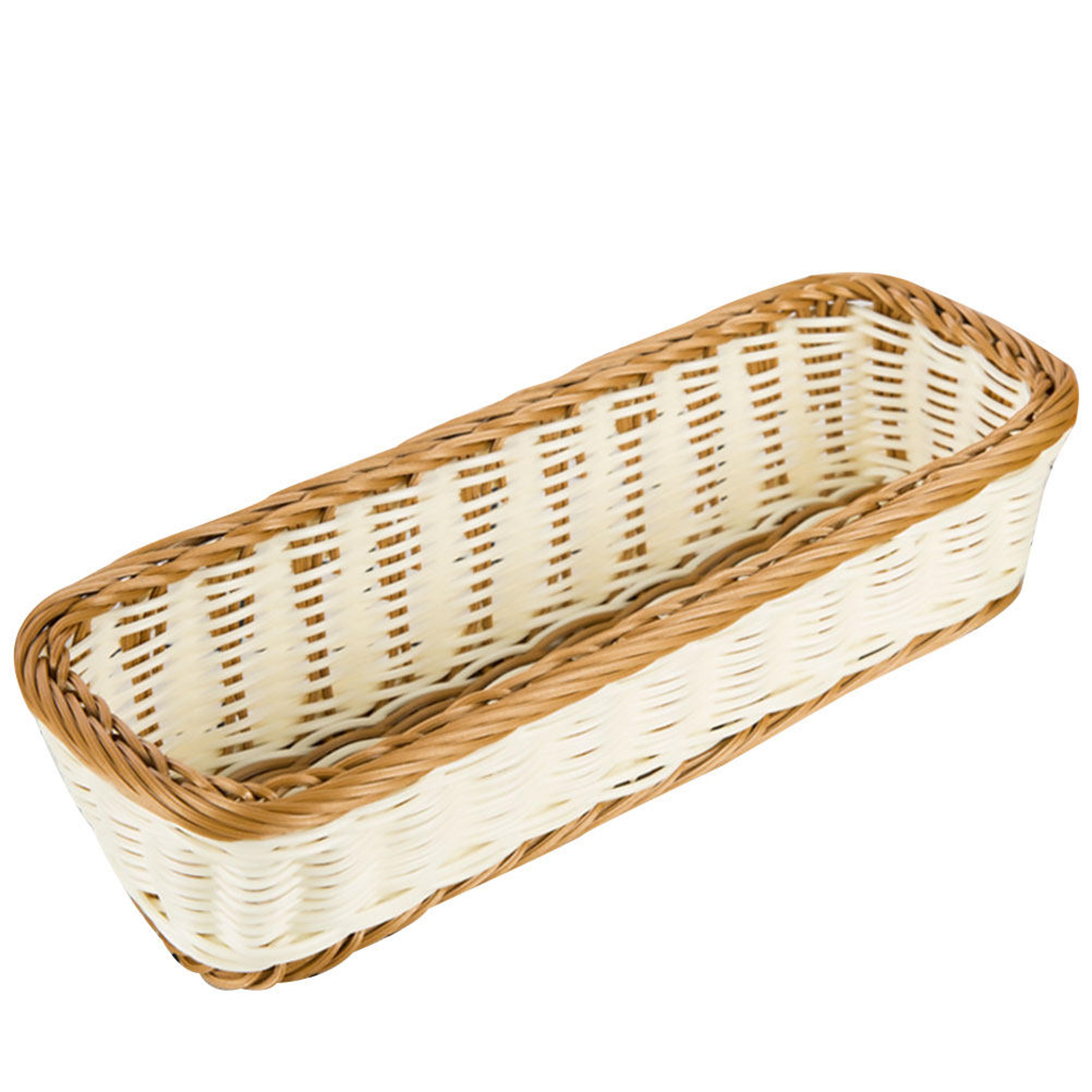woven rattan storage basket for bread fruit snacks kitchen home organizer
