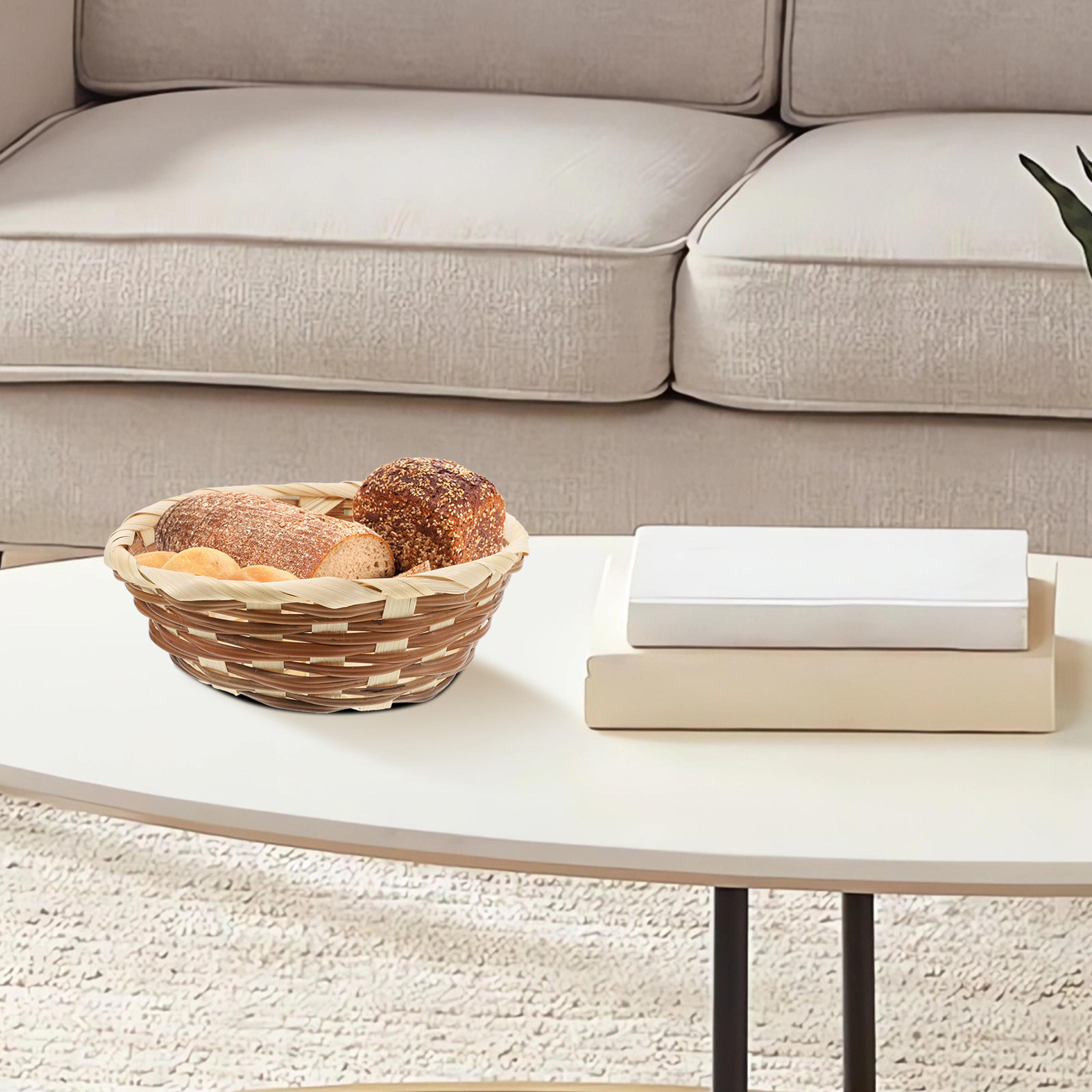 bamboo bread basket set for stylish kitchen storage and serving