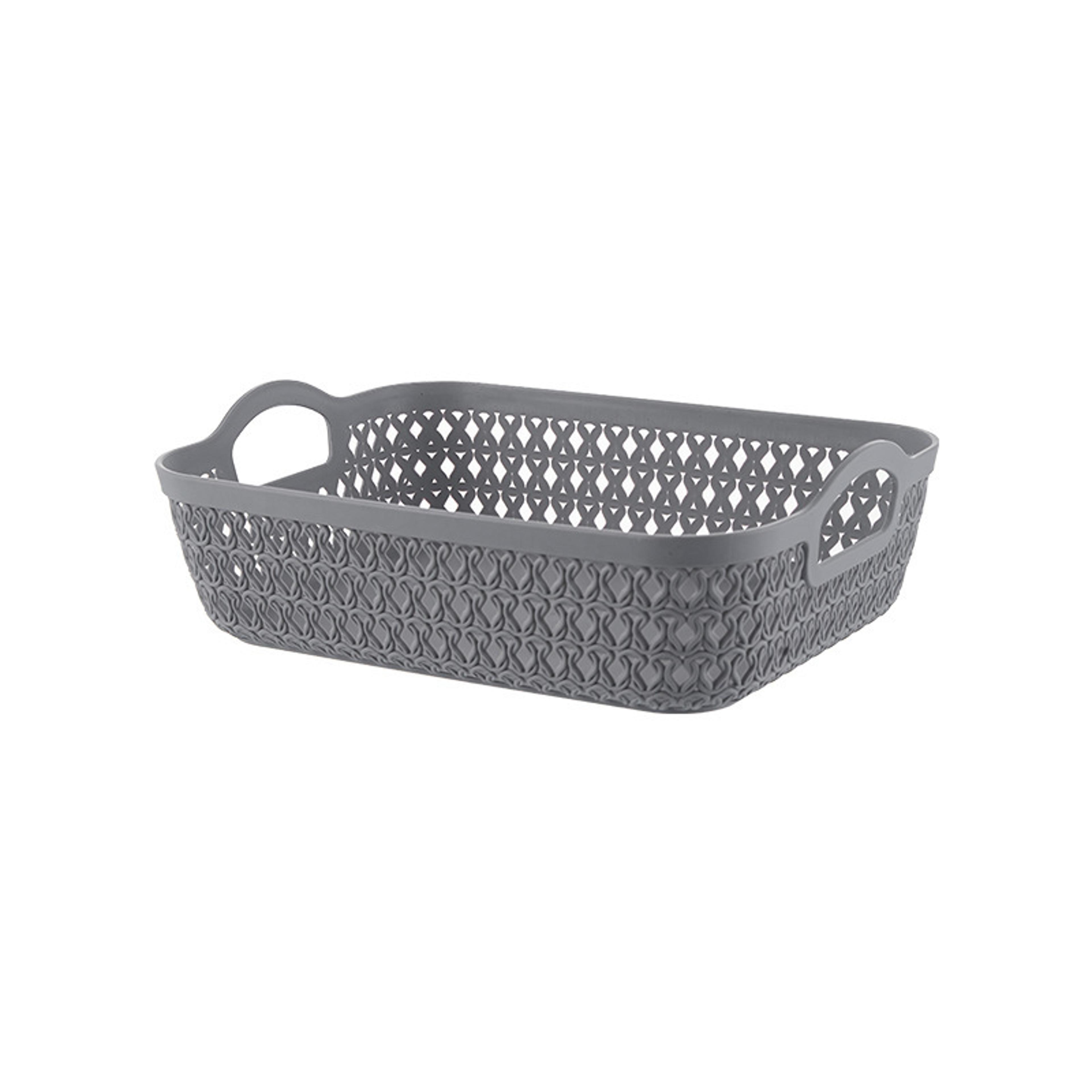 small woven storage basket imitation rattan desktop organizer for home