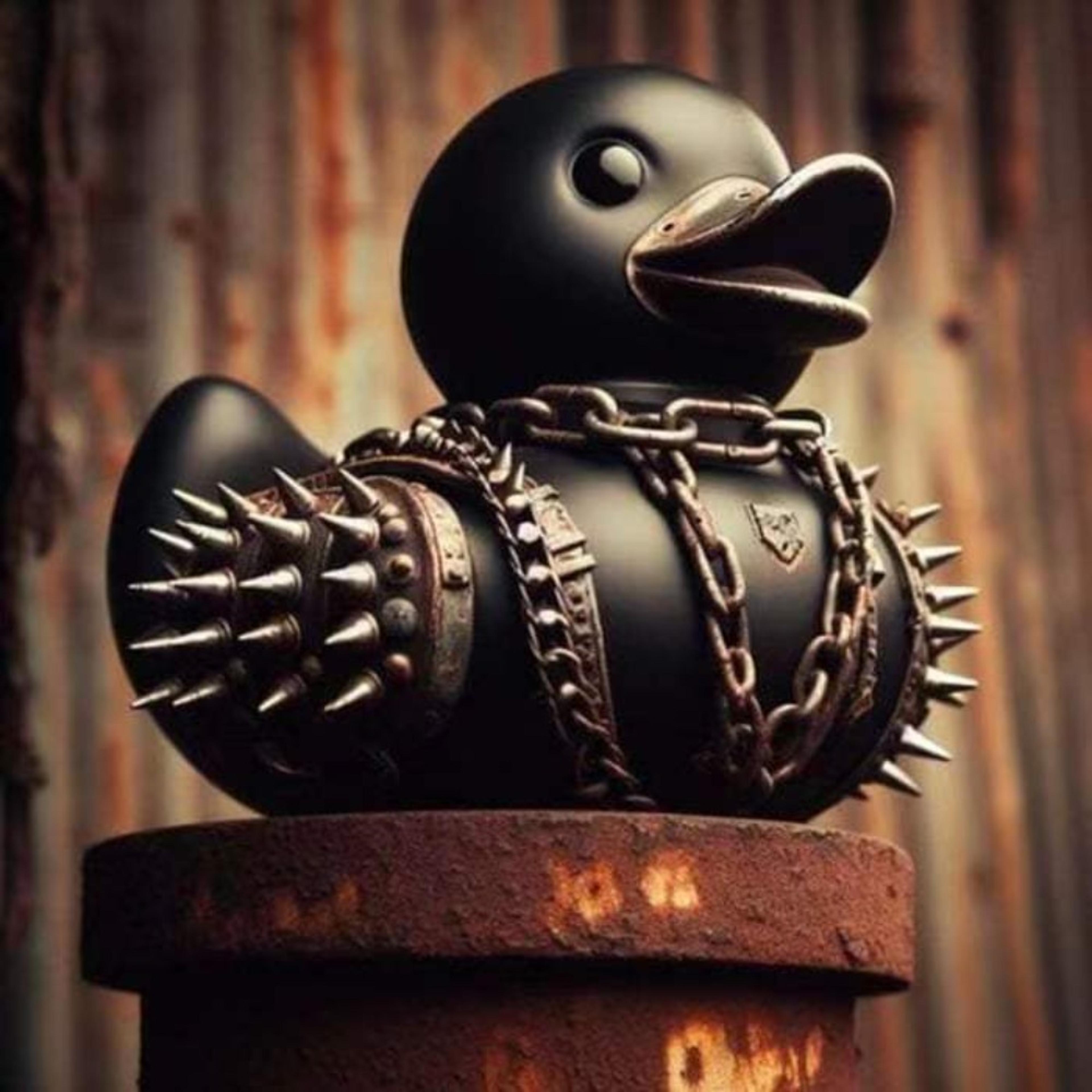 gothic punk duck figurine halloween decor novelty duck collectible gift
