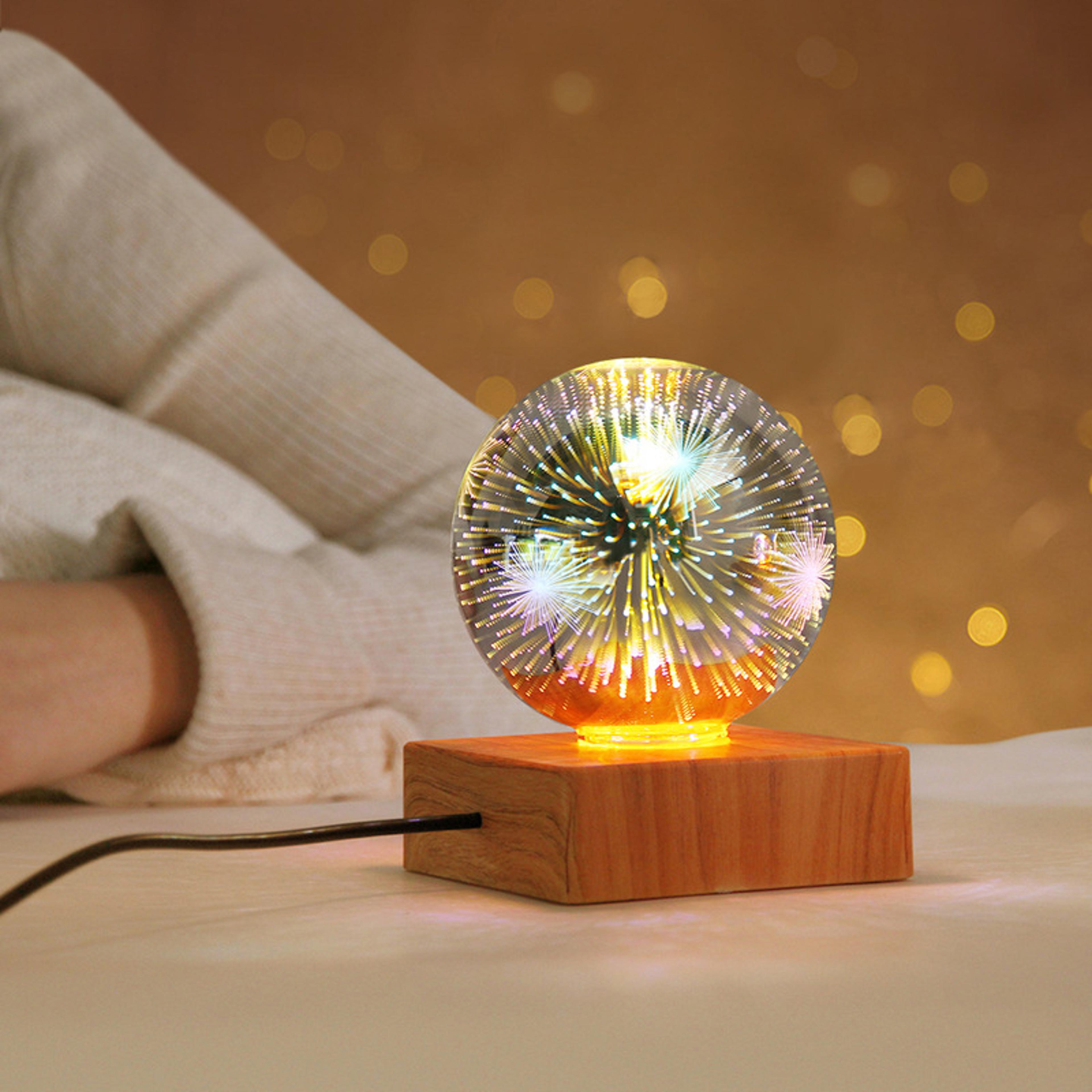 firework lamp led night light glass ball atmosphere table lamp