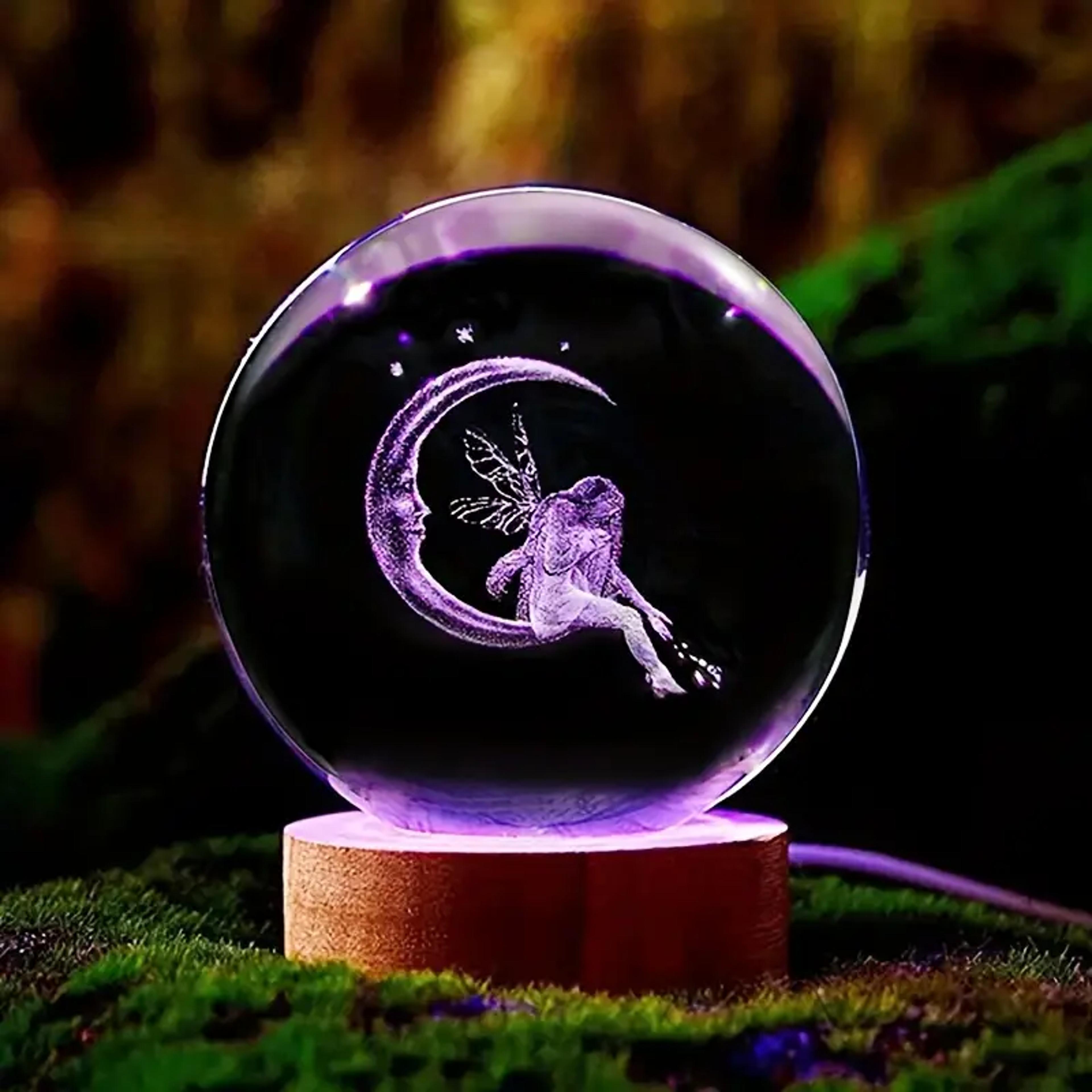 crystal ball night light moon lamp romantic birthday gift for her