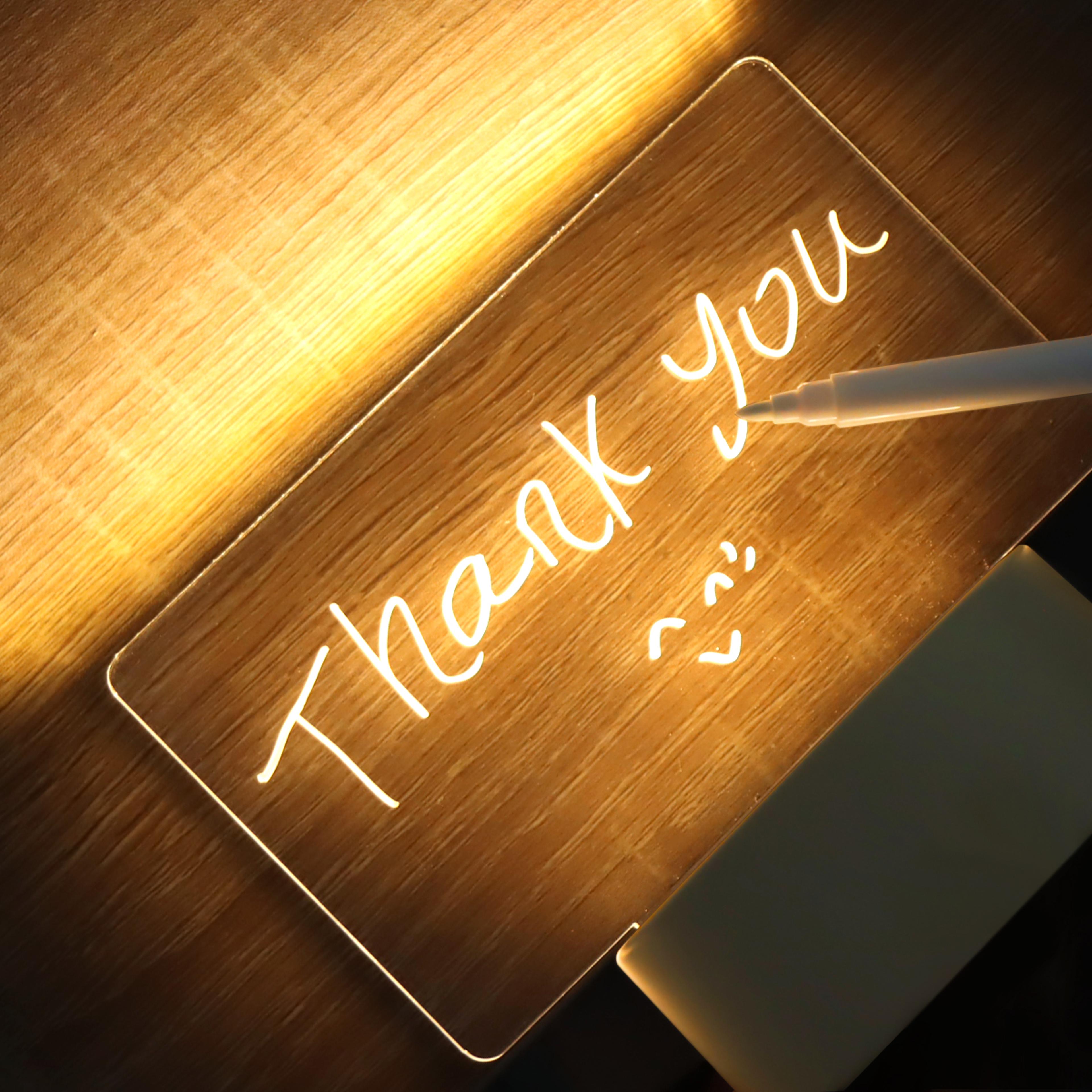 usb message board led night light with custom notes for bedroom decor gift