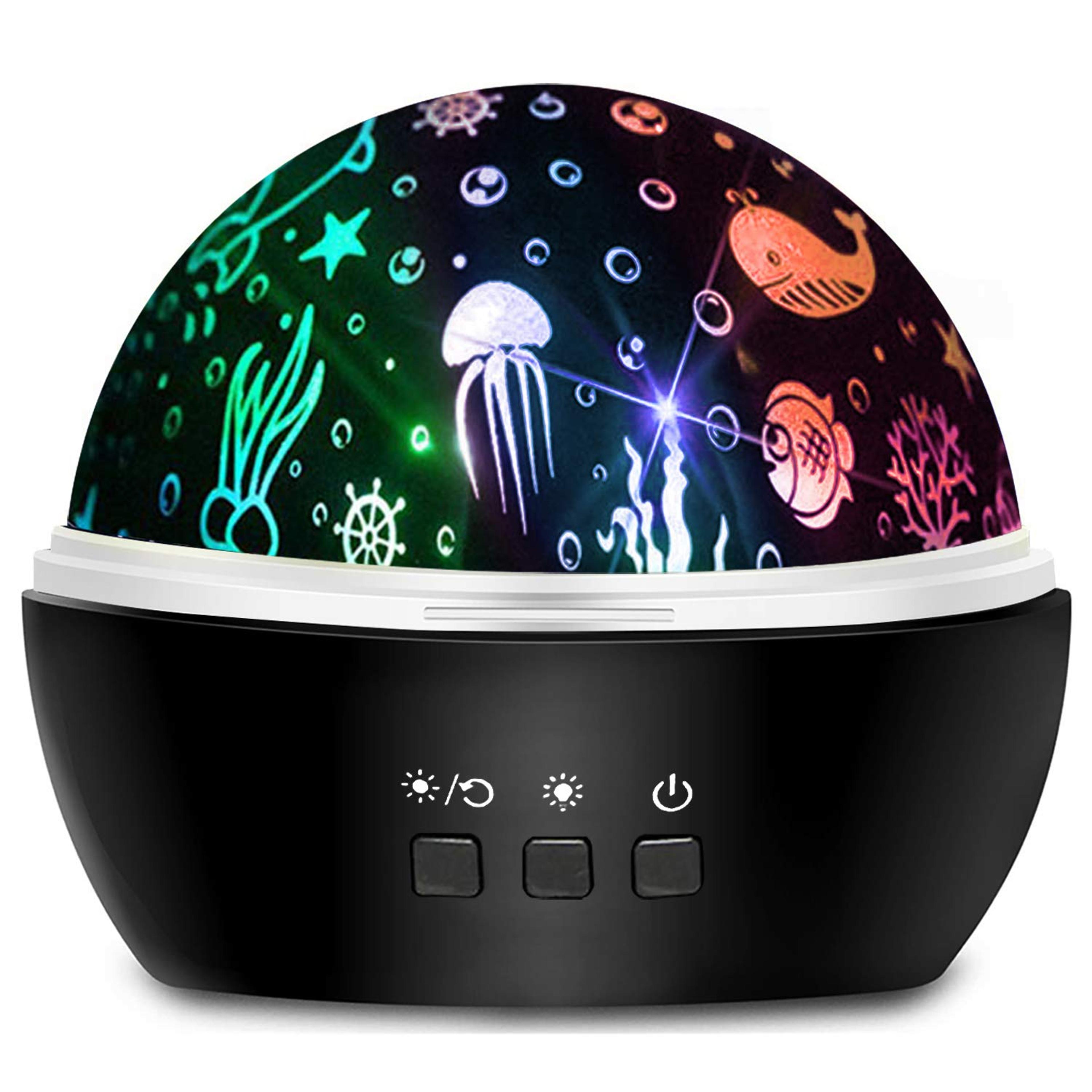 rotating star projector night light for kids baby bedroom decor