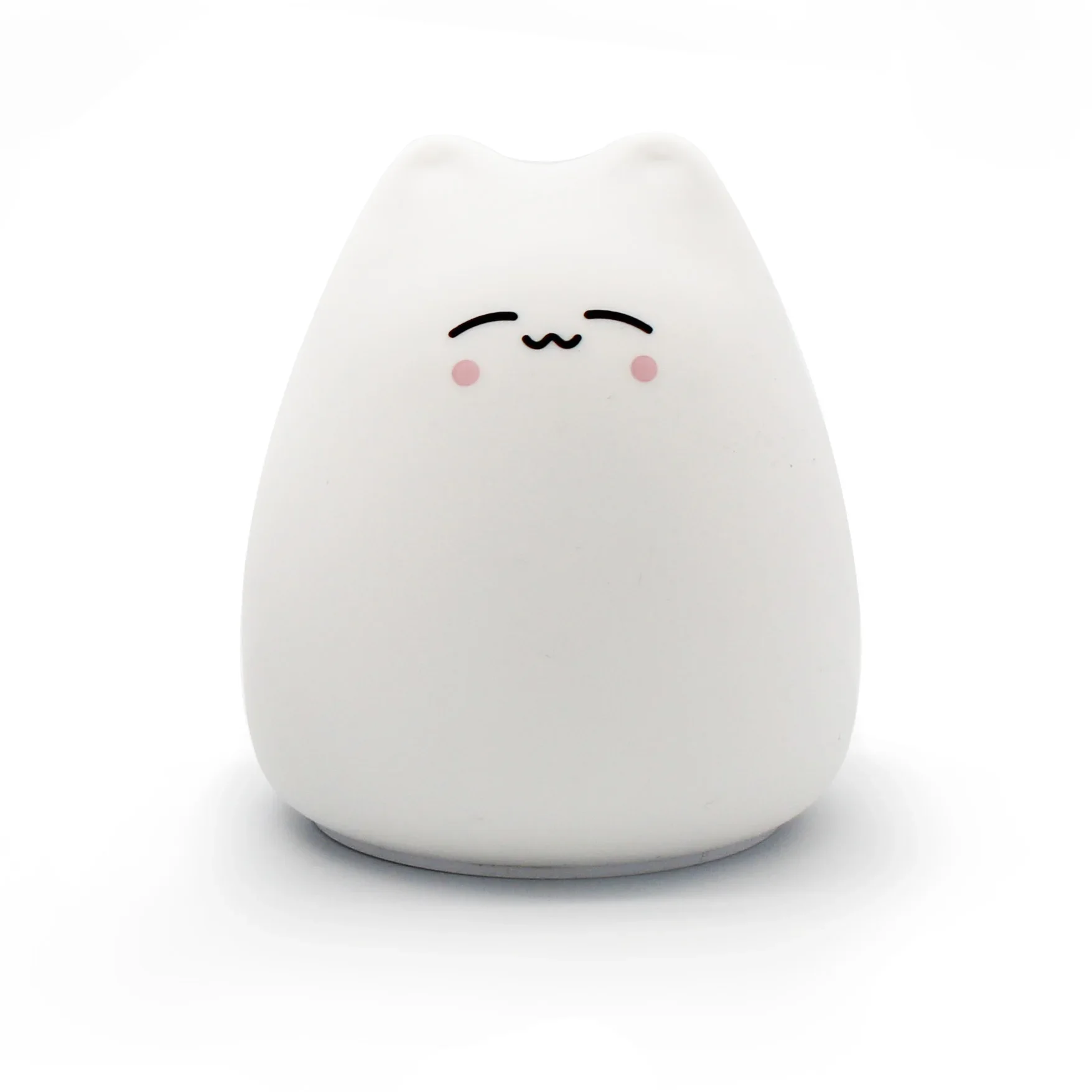 cute cat silicone night light touch control colorful led lamp for bedroom nursery gift