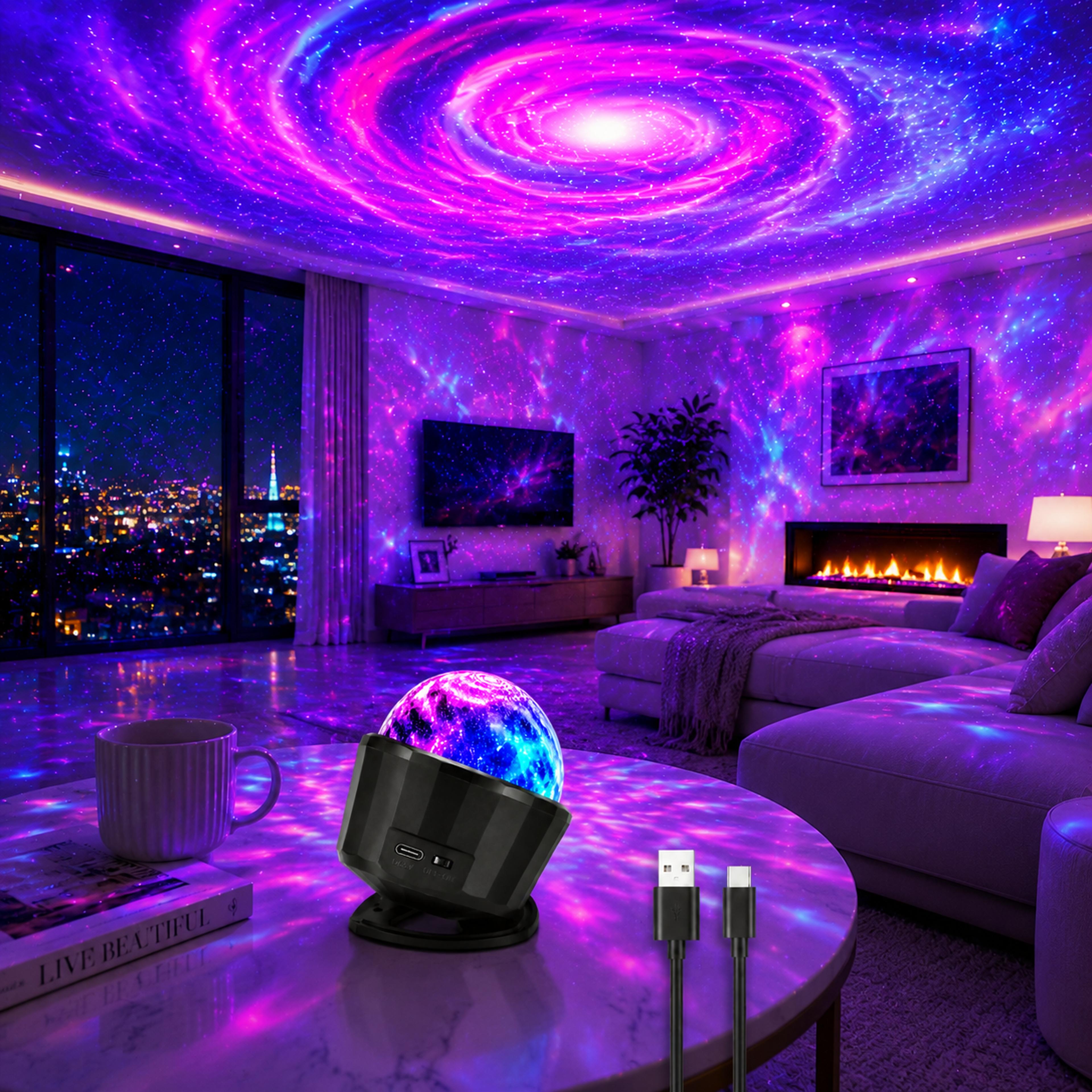 galaxy projector night light star projector for bedroom led nebula projector