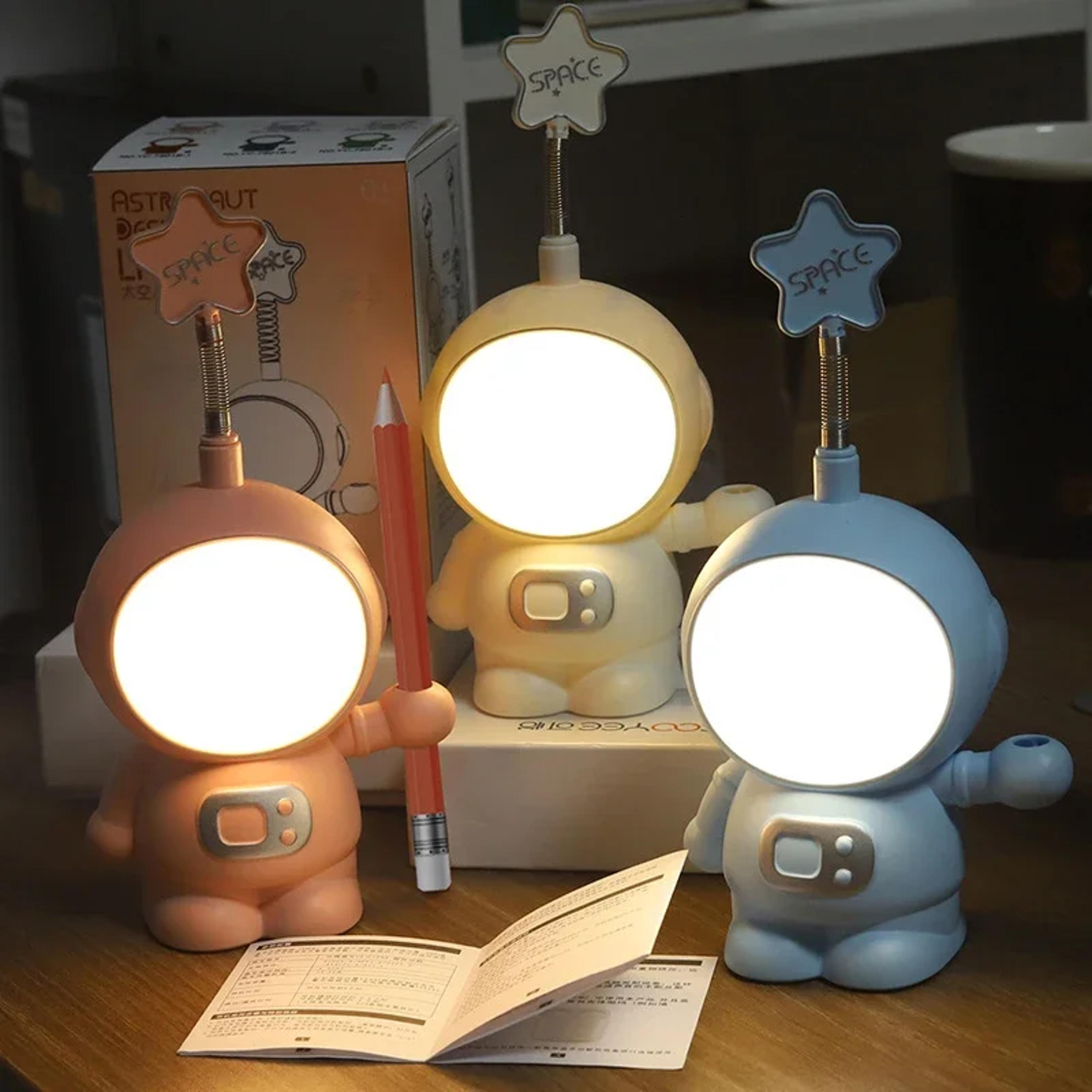 astronaut desk lamp with phone holder flexible led study lamp for kids room