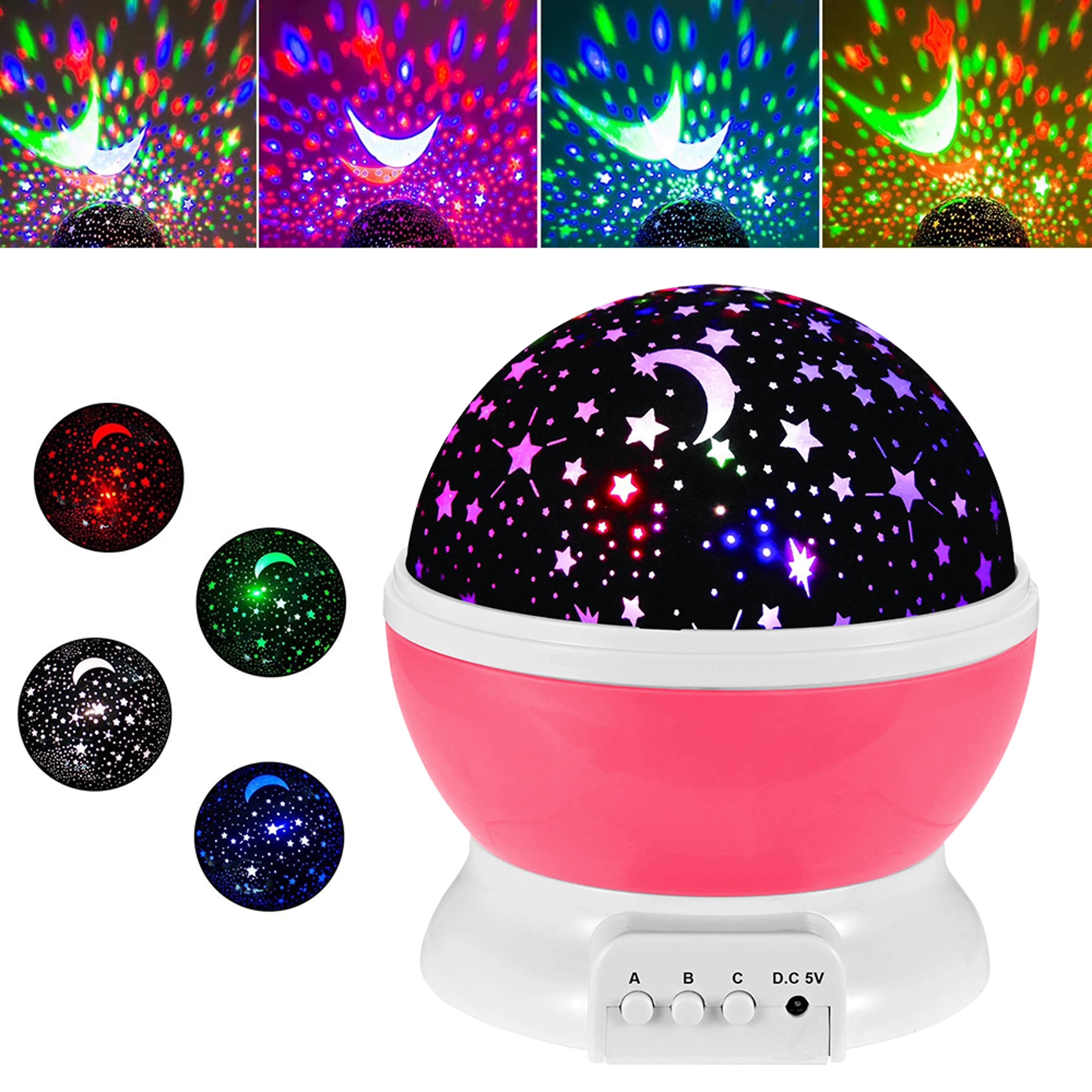 rotating starry sky night light projector baby galaxy lamp for nursery decor