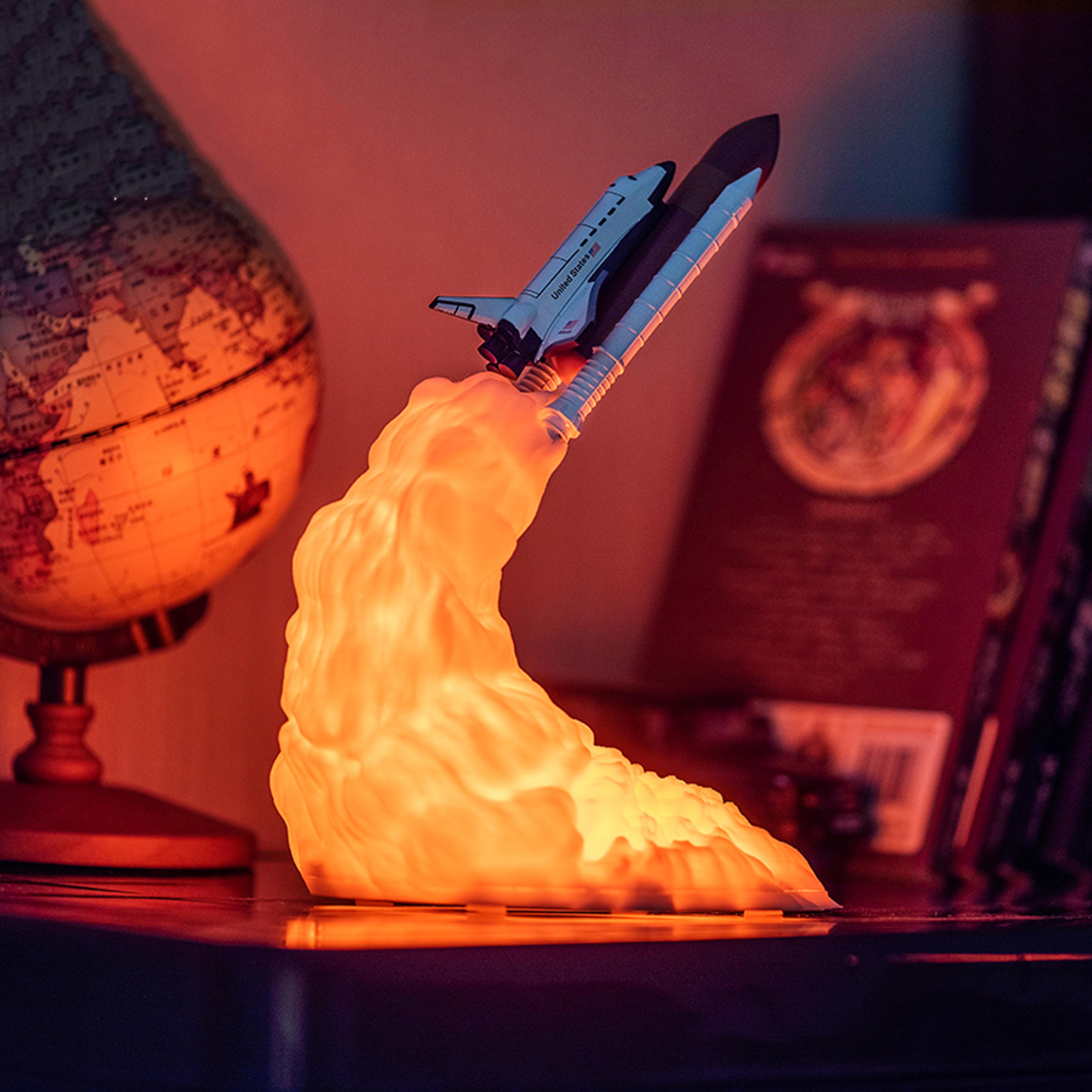 led night light space shuttle rocket lamp usb rechargeable decor gift