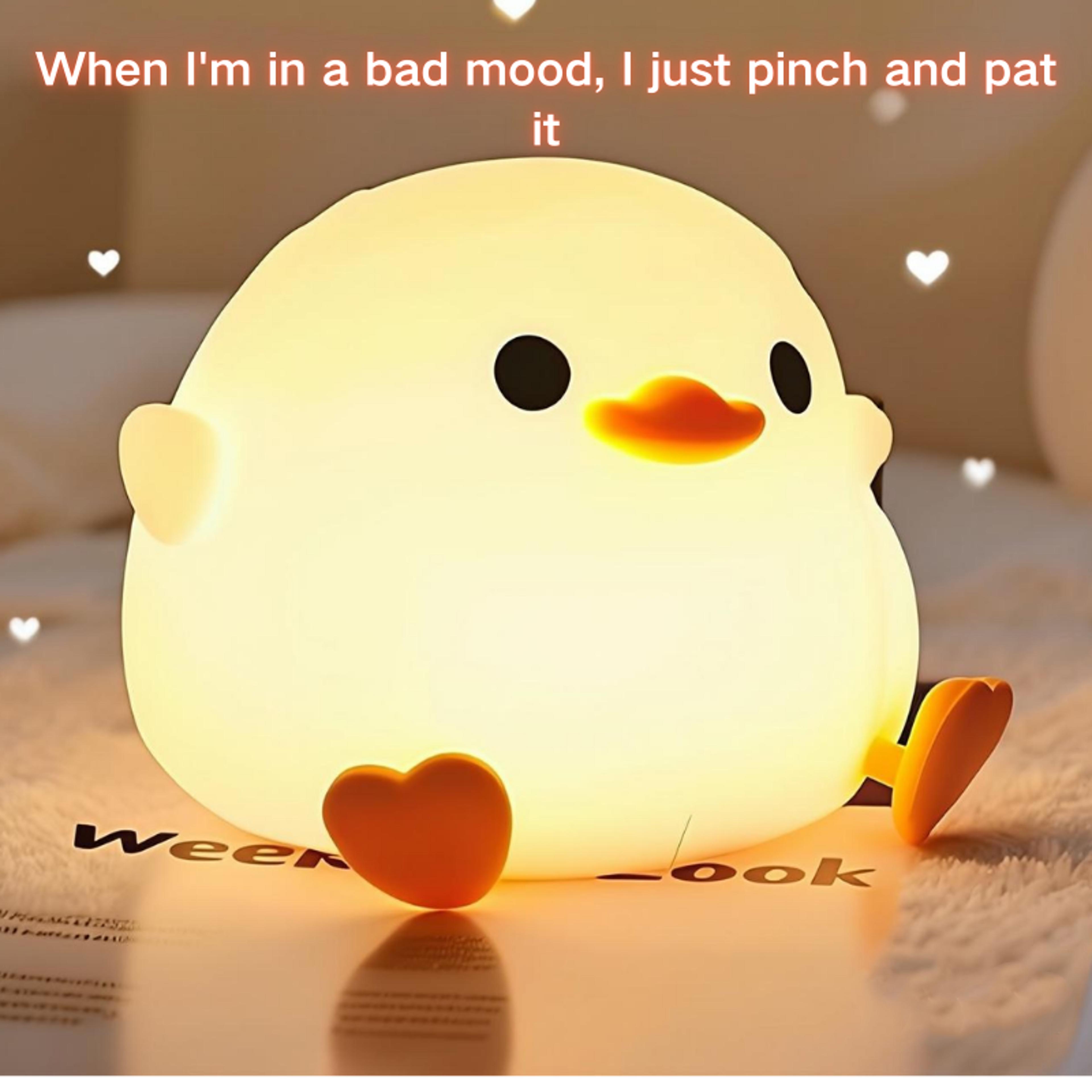 cute dodo duck led night light rechargeable silicone lamp for nursery bedroom