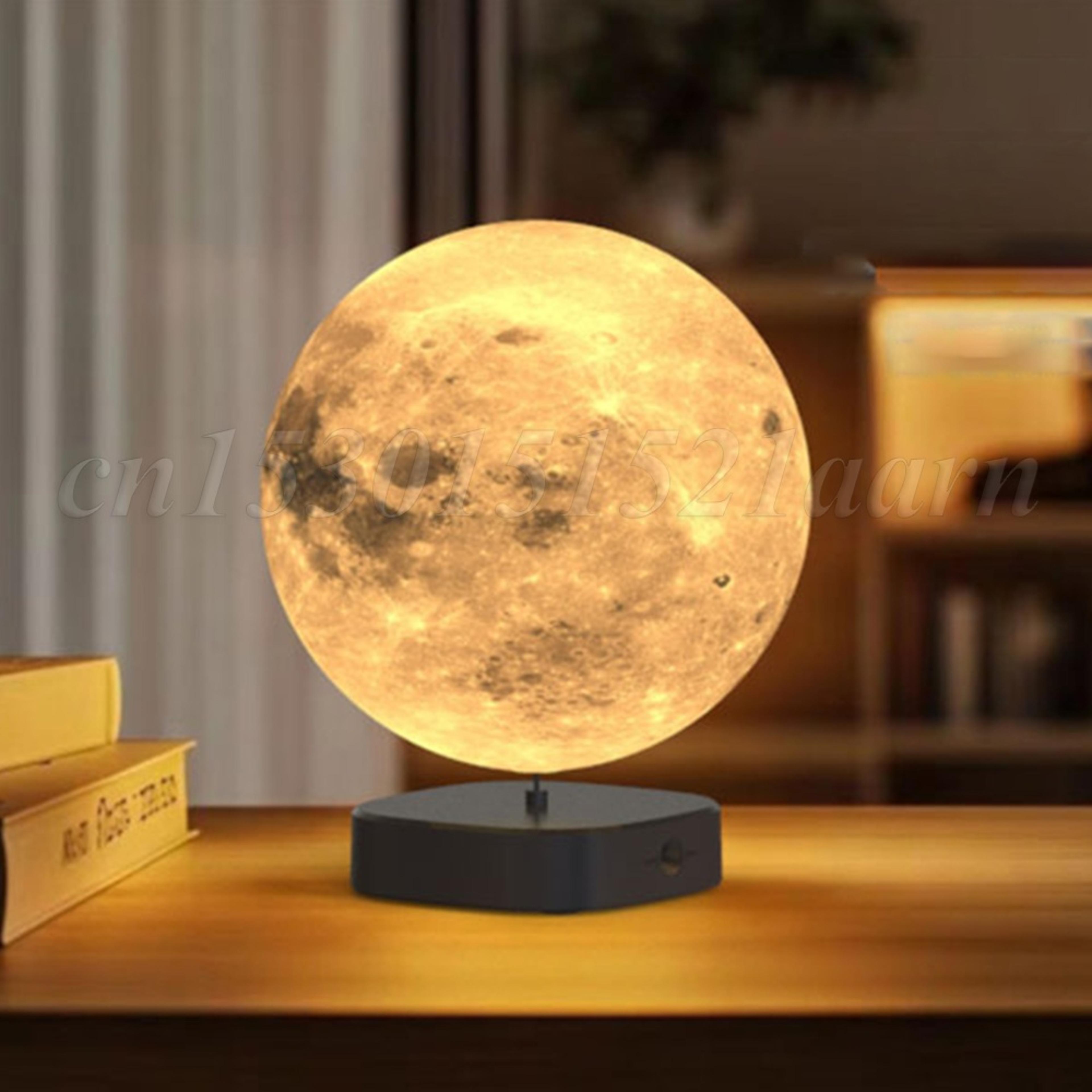 print rotating moon lamp led night light with color ambient lighting