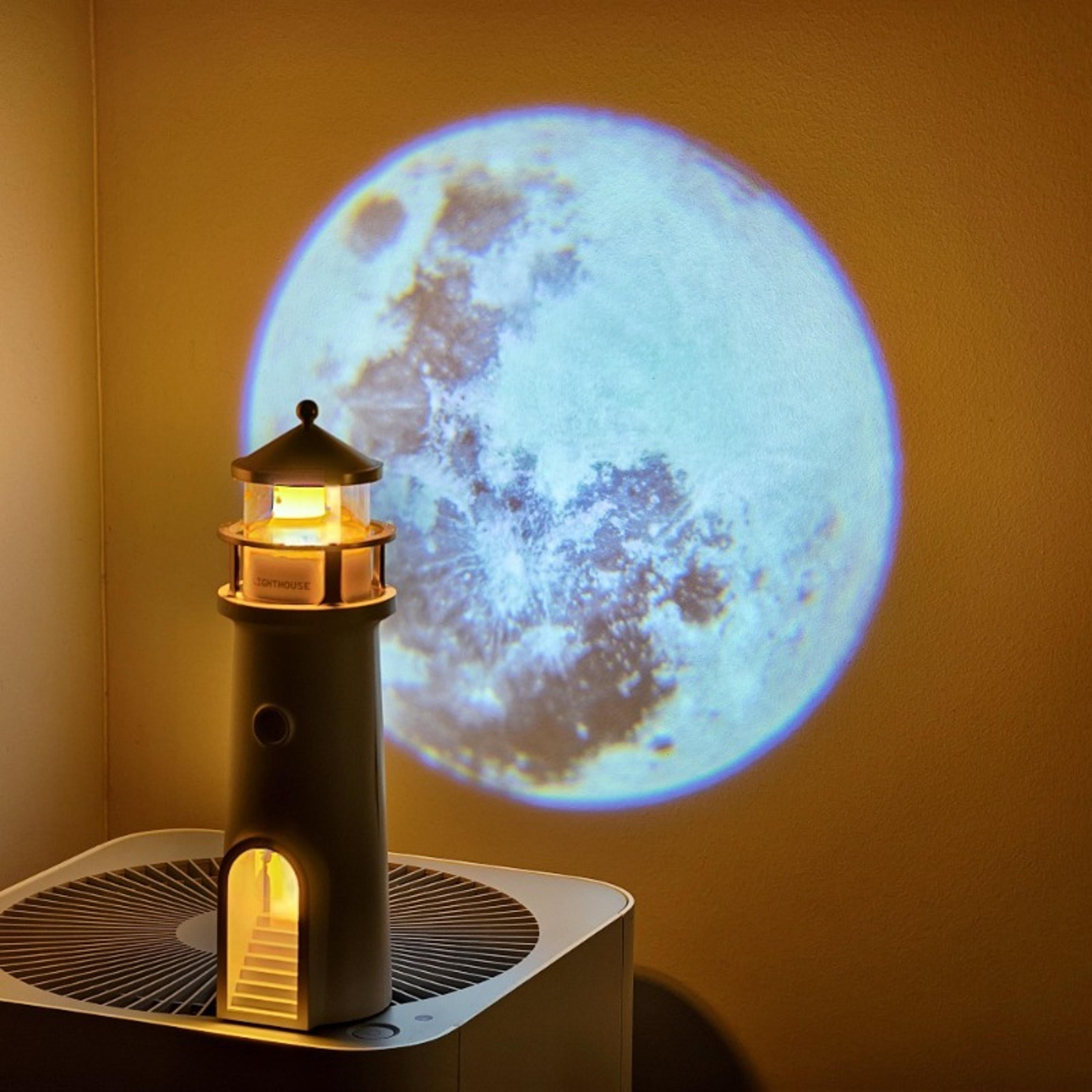 moonlight lighthouse night light creative projection bedside lamp sleep companion gift