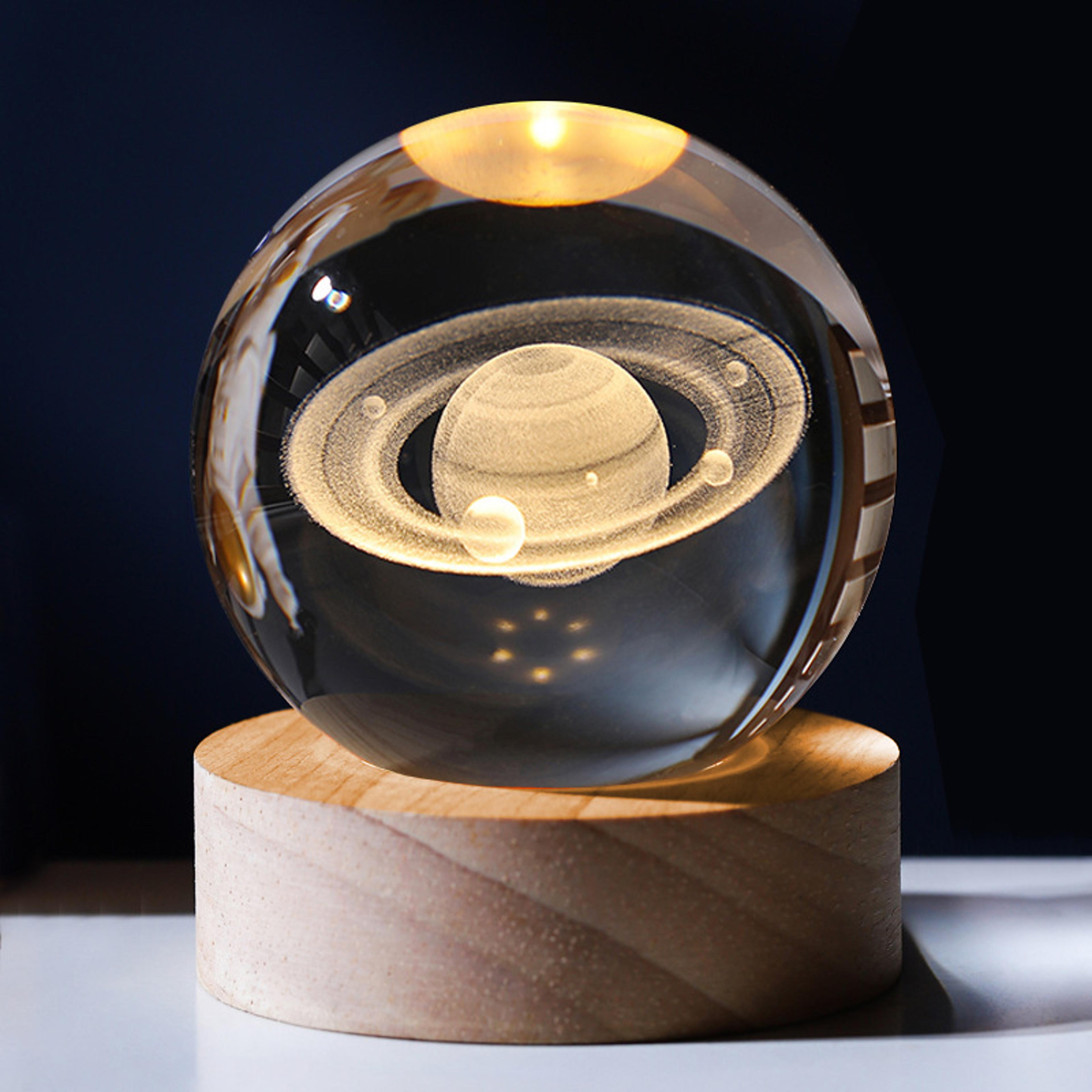 crystal ball night light usb led galaxy saturn ambient lamp gift