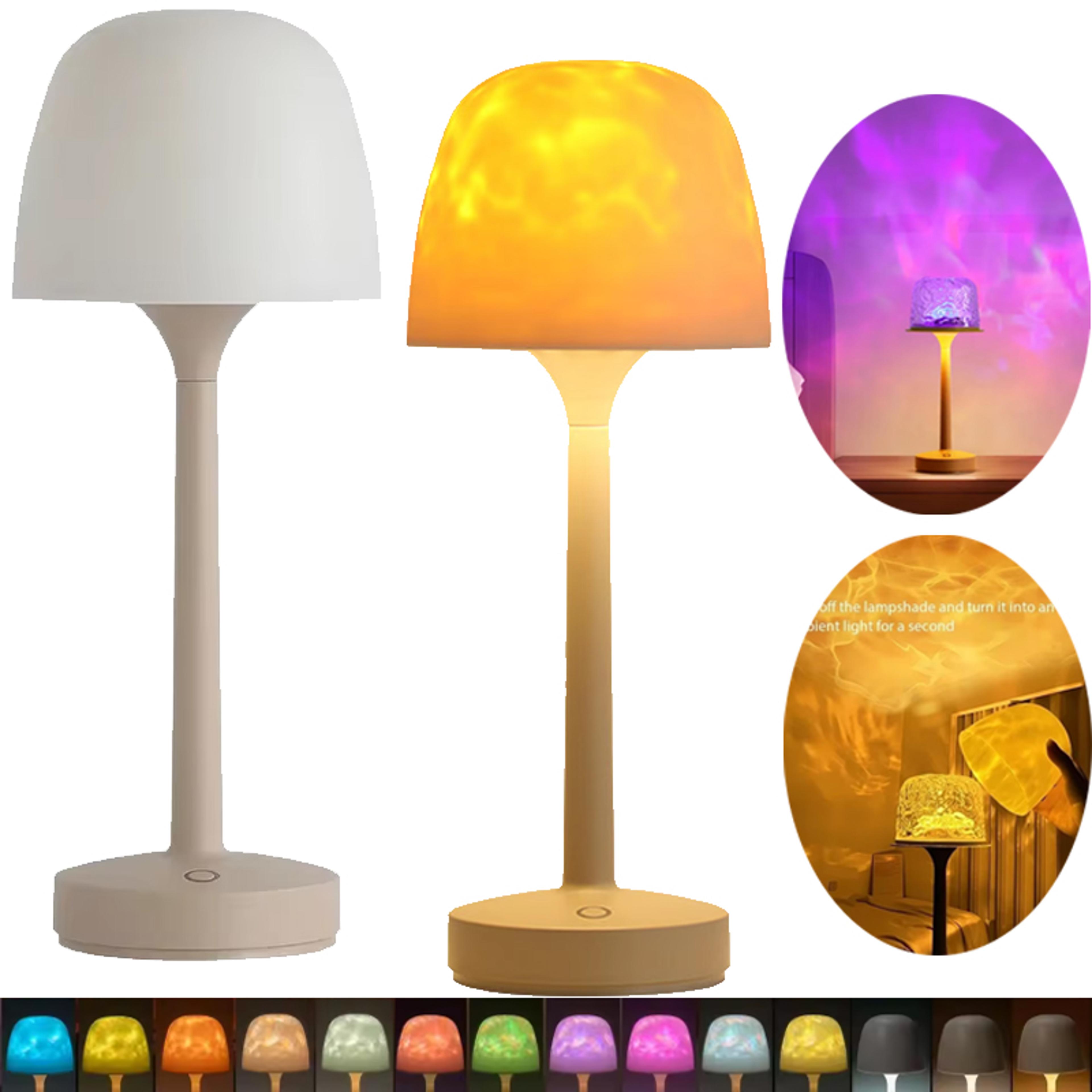 mushroom water ripple projection table light ambient bedroom lamp