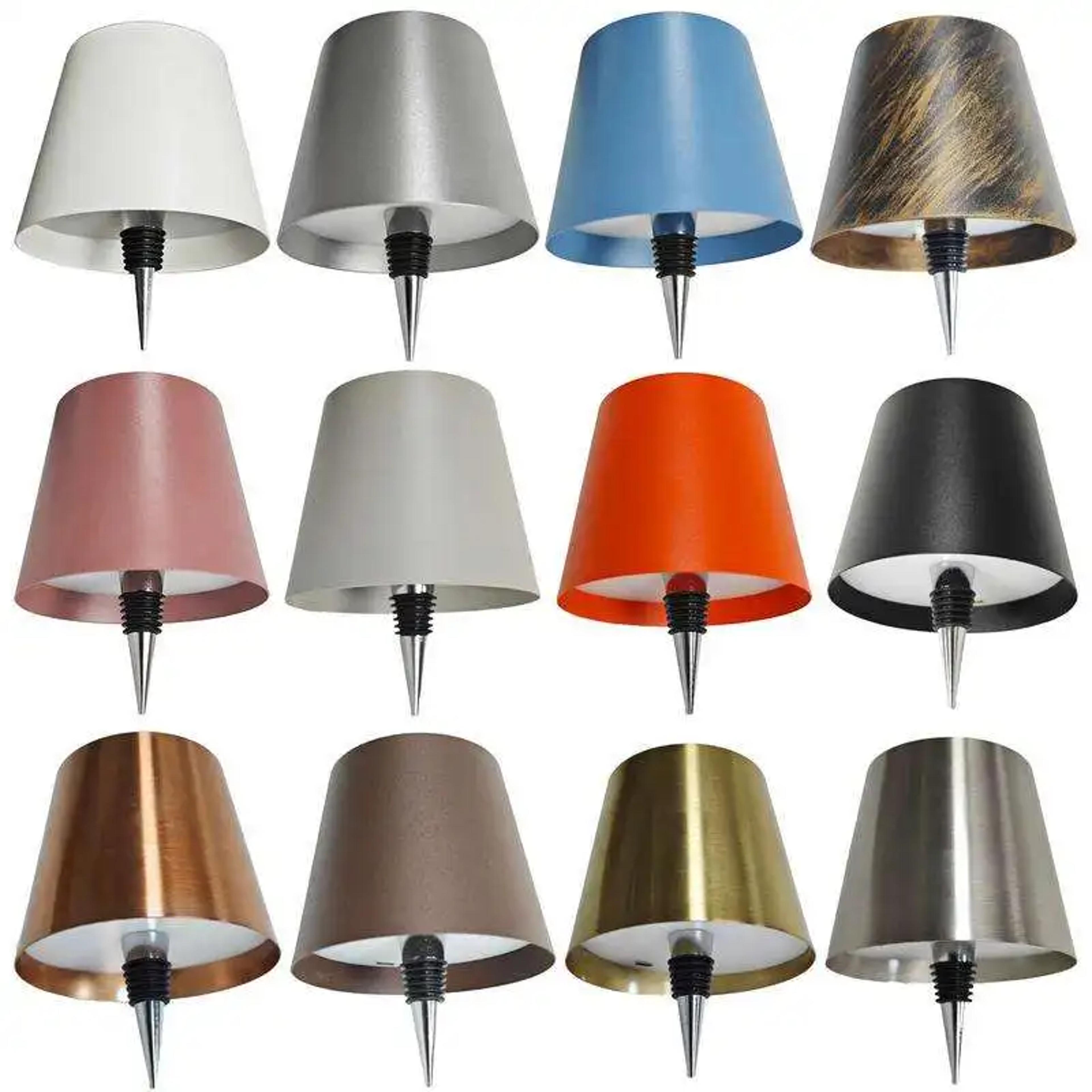 modern metal wine bottle lamp usb rechargeable led cordless table light for dining